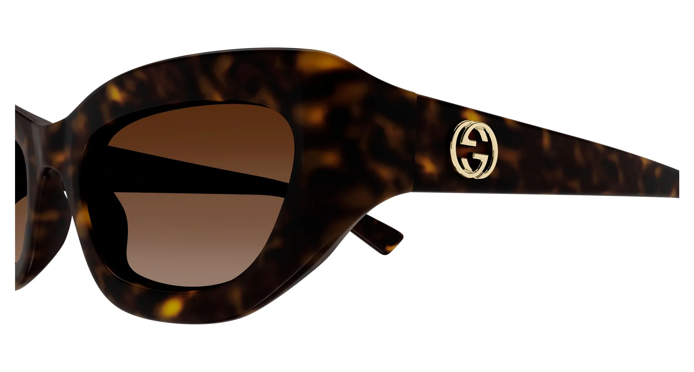 Gucci GG1784S 002 Occhiali da sole Iniettato Havana Marrone Cat Eye - immagine 3