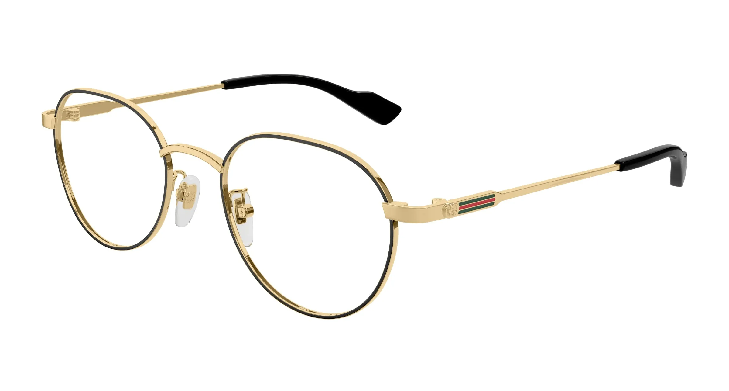 Gucci GG1747OA 001 Montature da vista Metallo Oro Trasparente Rotonda - immagine 1