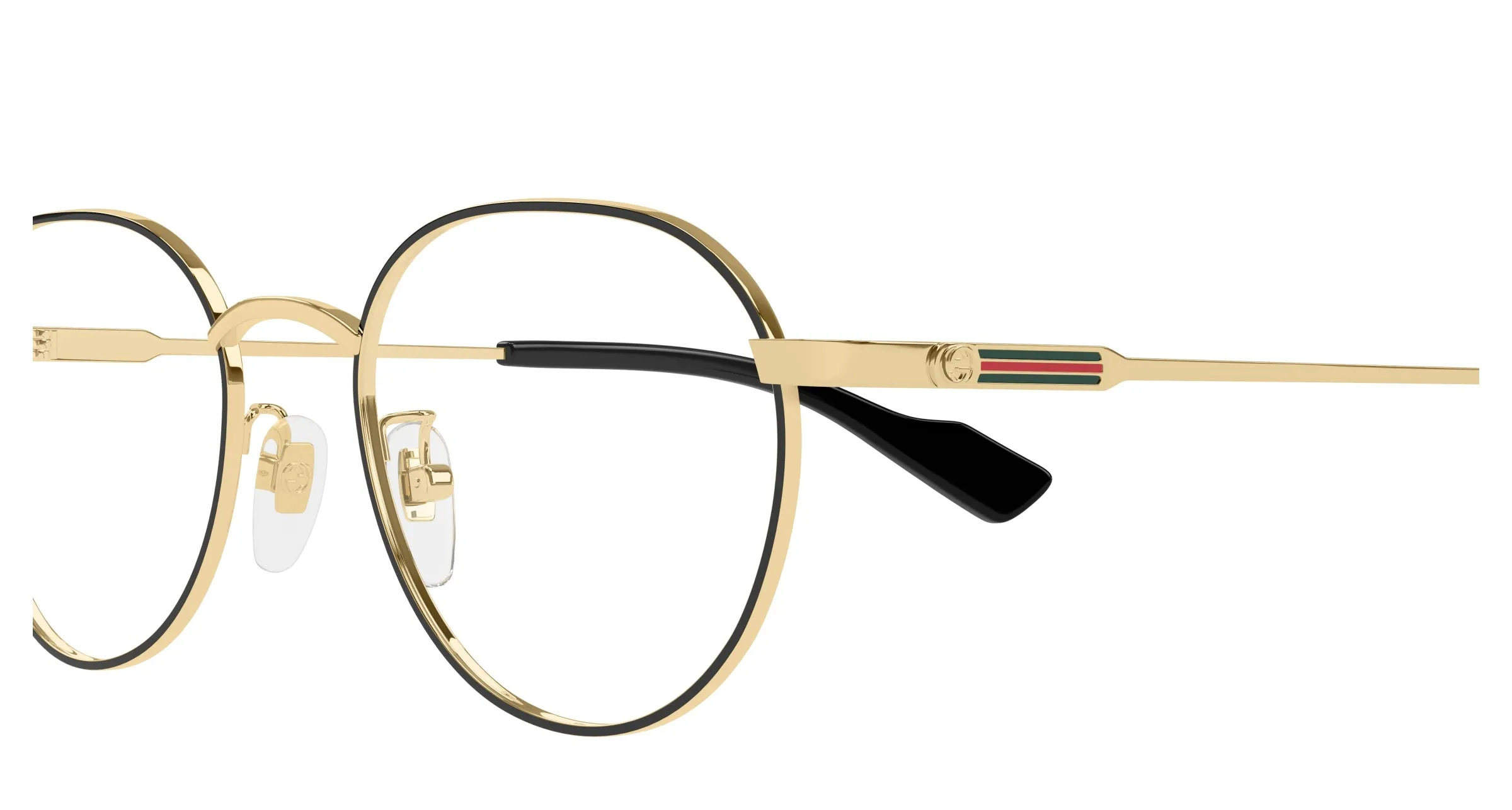 Gucci GG1747OA 001 Montature da vista Metallo Oro Trasparente Rotonda - immagine 3