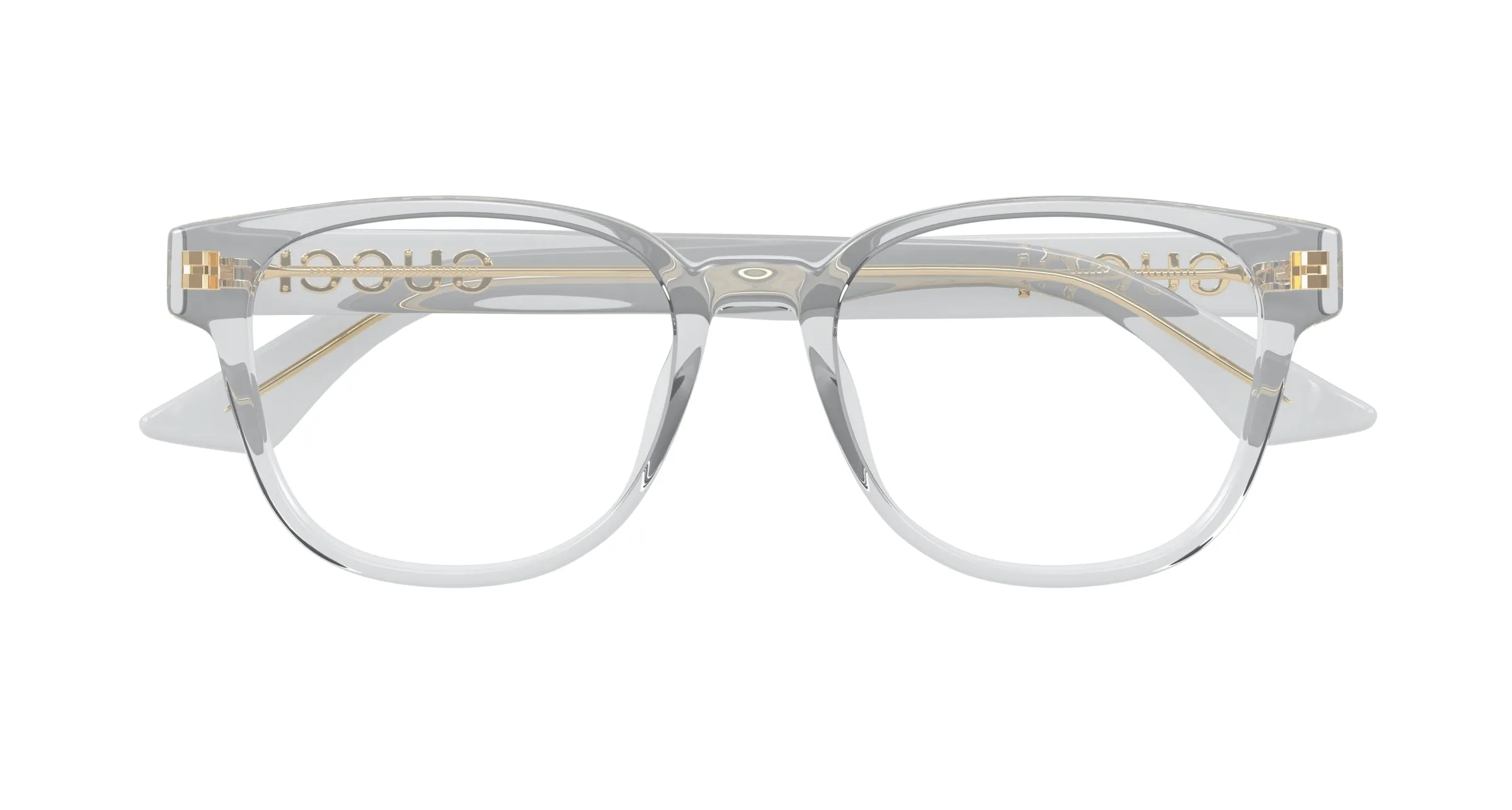 Gucci GG1746OA 003 Montature da vista Acetato Grigio Trasparente Rotonda - immagine 2