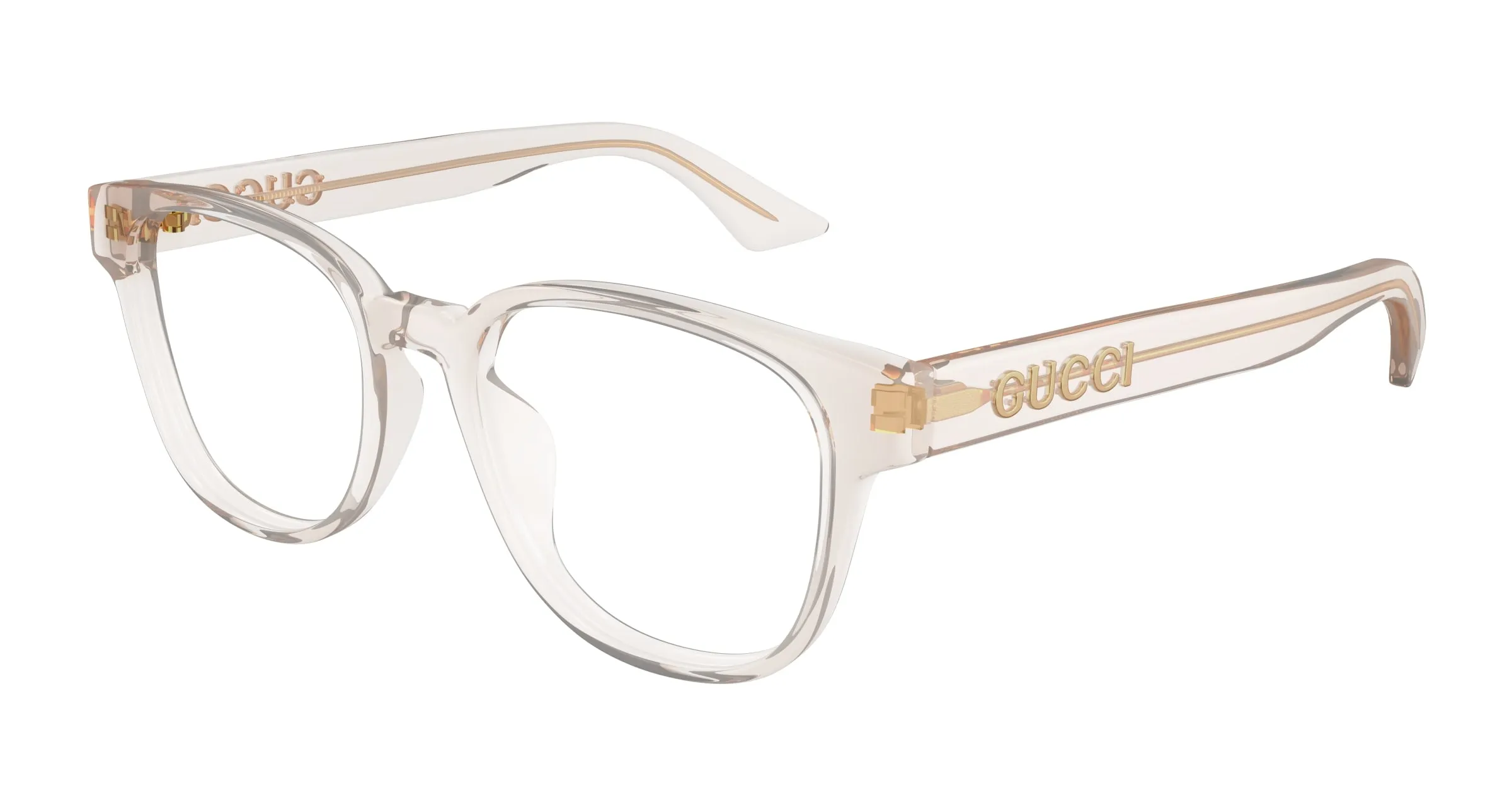 Gucci GG1746OA 002 Montature da vista Acetato Rosa Trasparente Rotonda - immagine 1