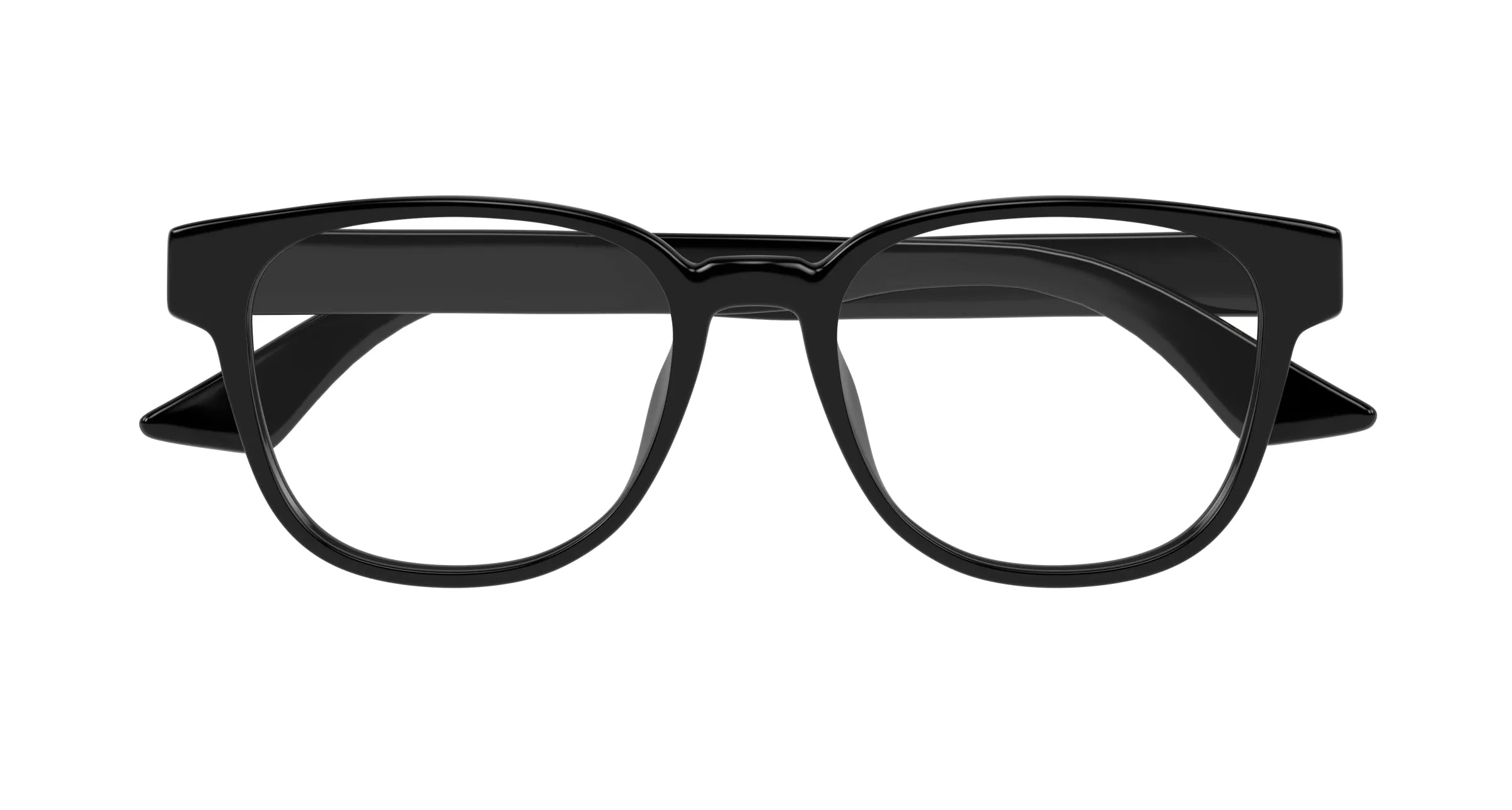 Gucci GG1746OA 001 Montature da vista Acetato Nero Trasparente Rotonda - immagine 2