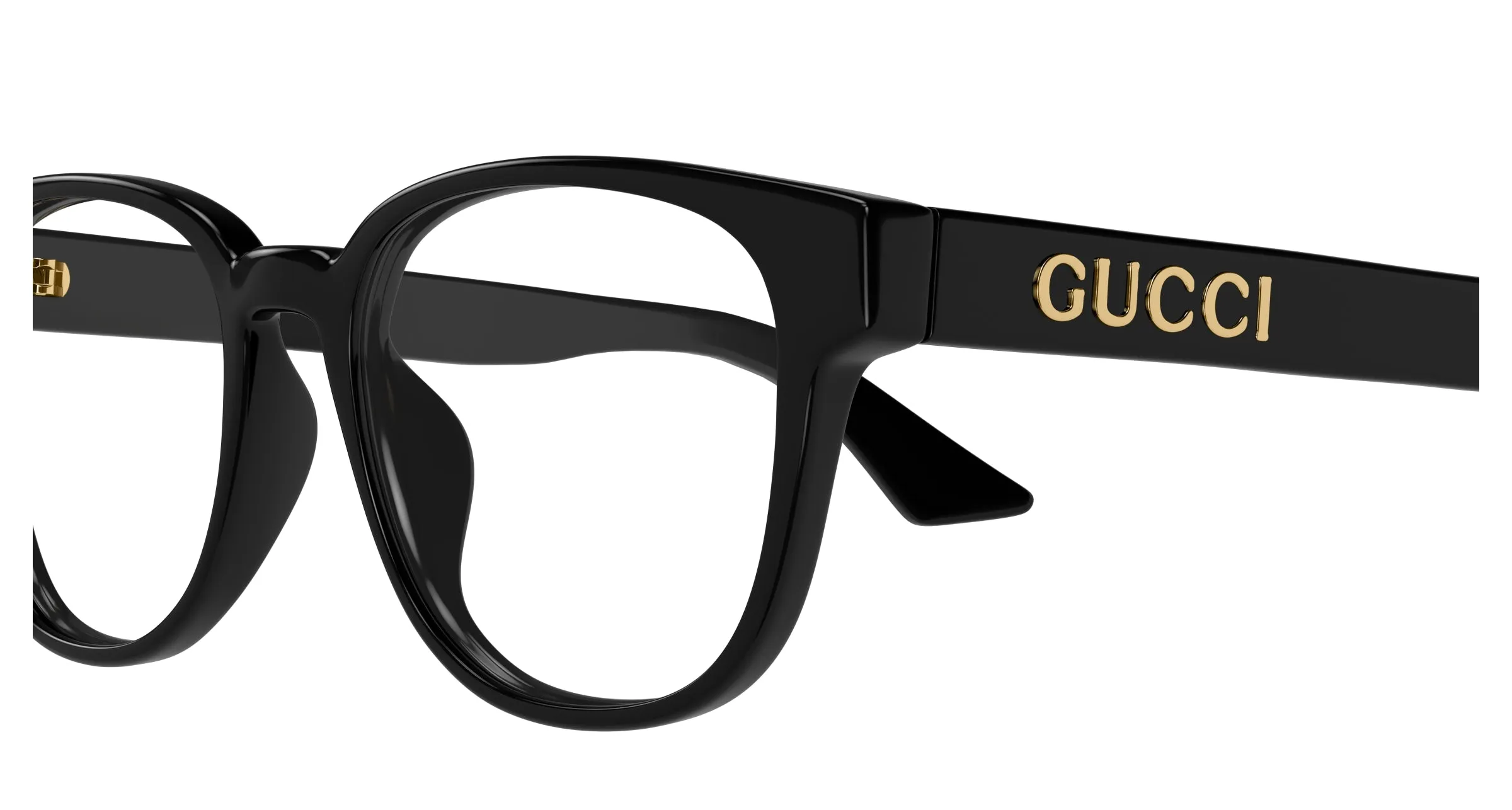 Gucci GG1746OA 001 Montature da vista Acetato Nero Trasparente Rotonda - immagine 3