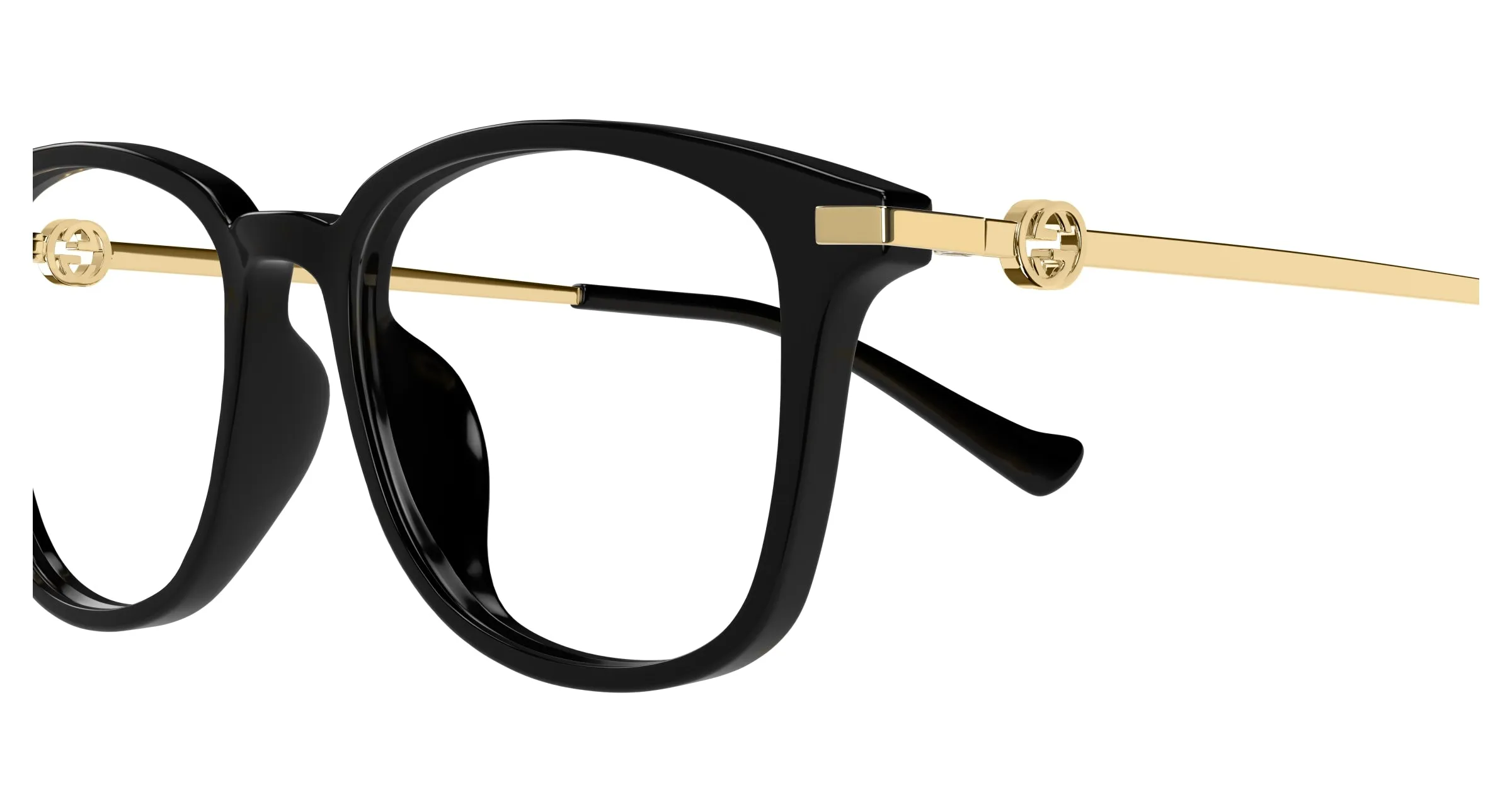 Gucci GG1745OA 001 Montature da vista Acetato Nero Trasparente Rotonda - immagine 3