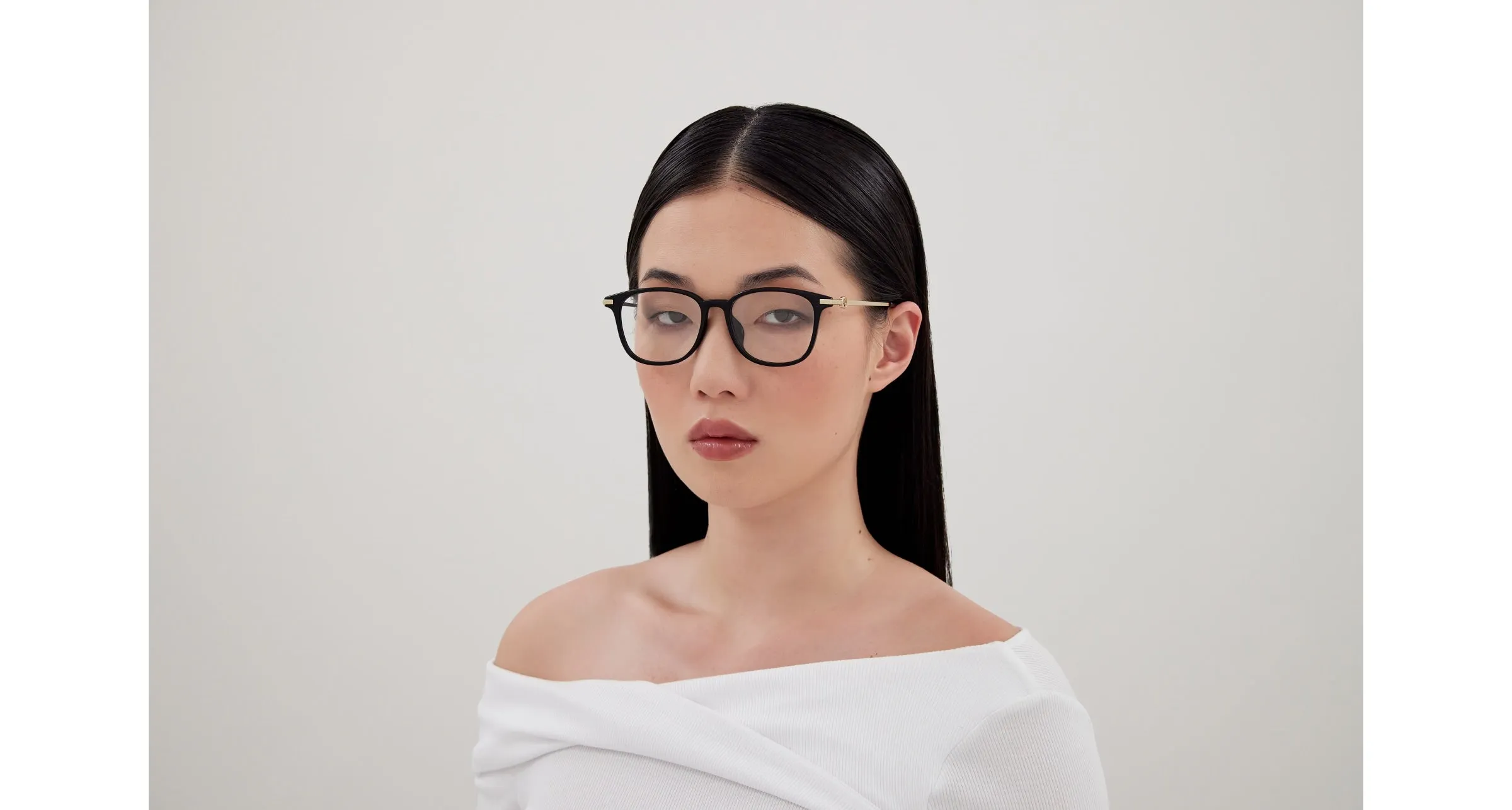 Gucci GG1745OA 001 Montature da vista Acetato Nero Trasparente Rotonda - immagine 4