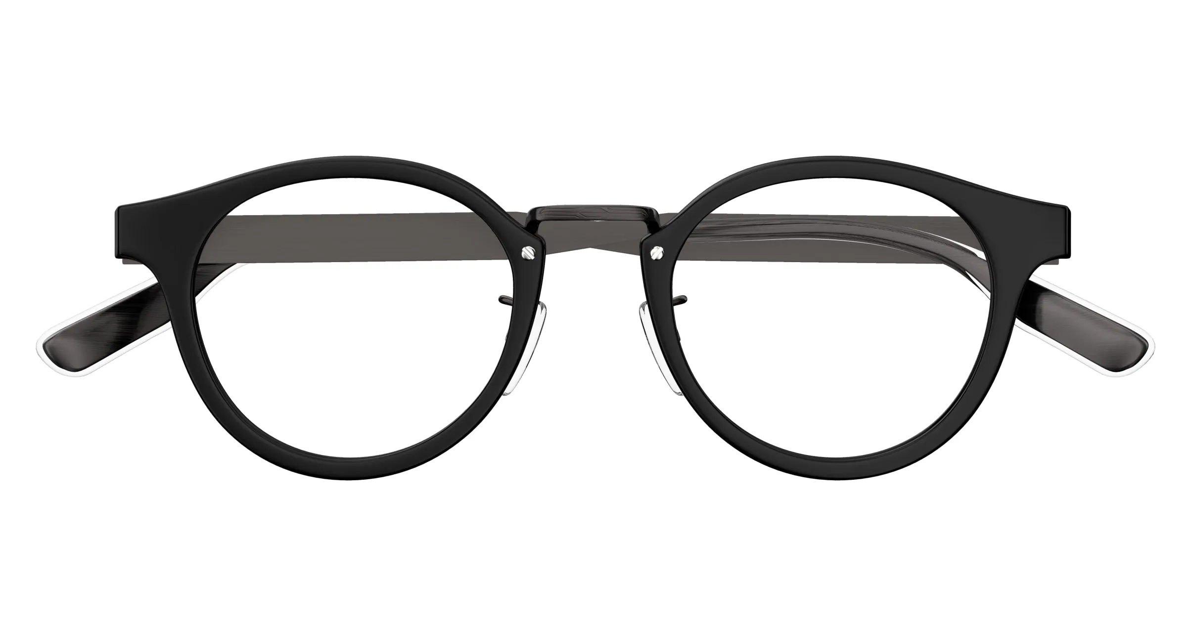 Gucci GG1743OJ 001 Montature da vista Acetato Nero Trasparente Rotonda - immagine 2