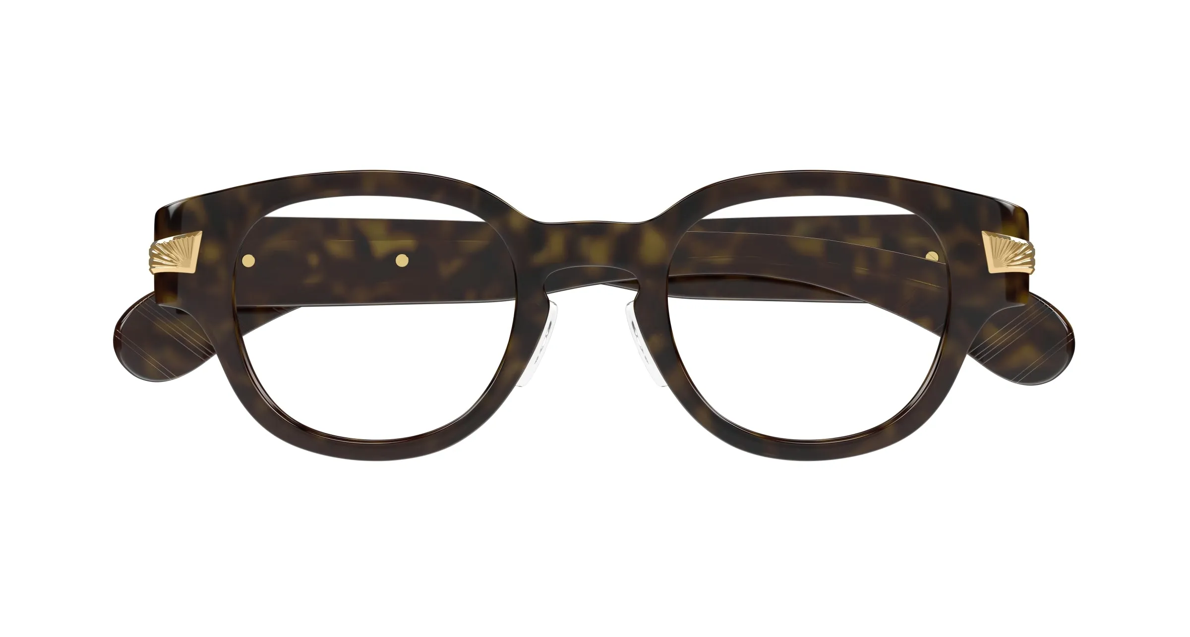 Gucci GG1741OJ 002 Montature da vista Acetato Havana Trasparente Squadrata - immagine 2