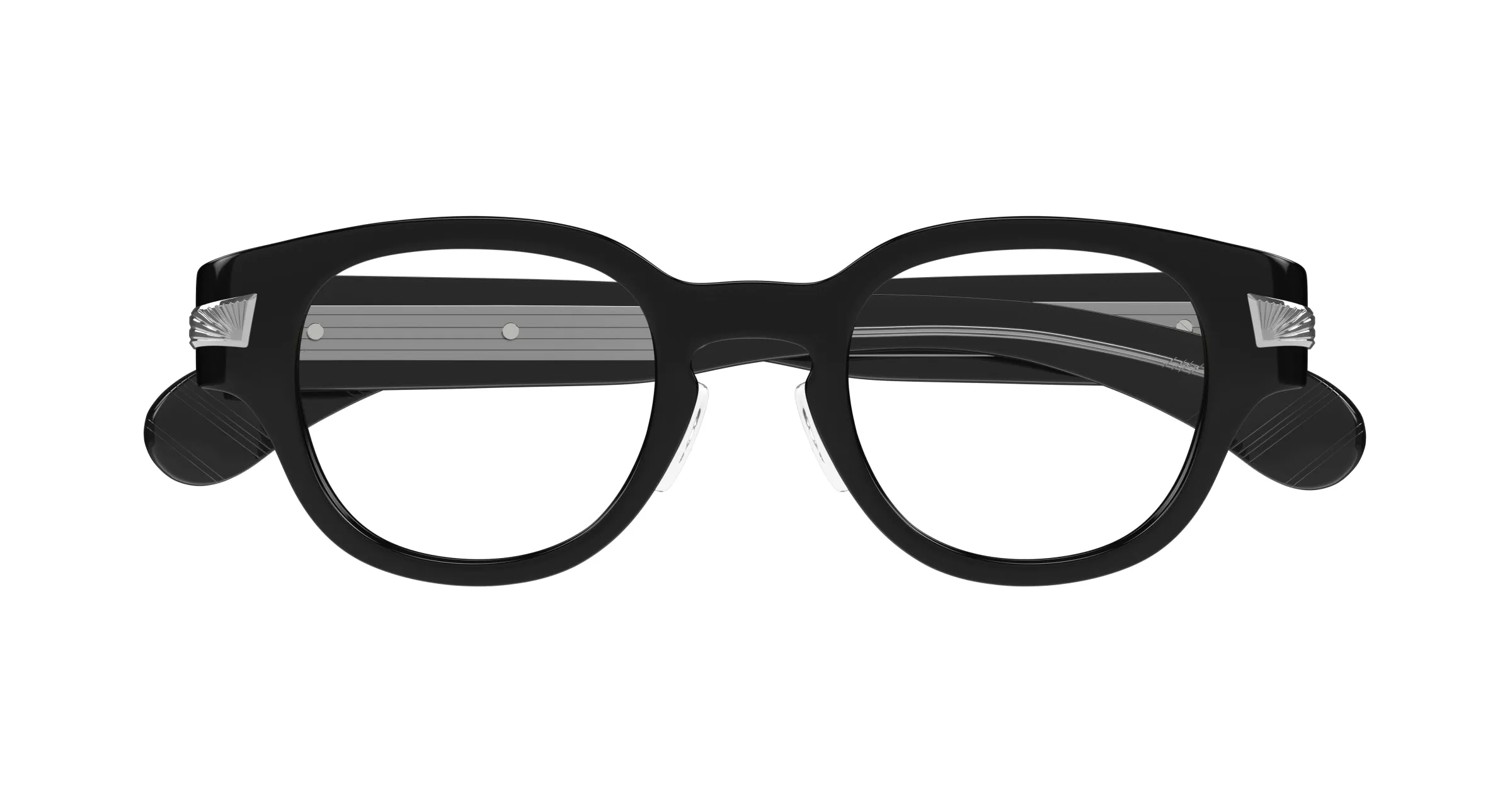 Gucci GG1741OJ 001 Montature da vista Acetato Nero Trasparente Squadrata - immagine 2