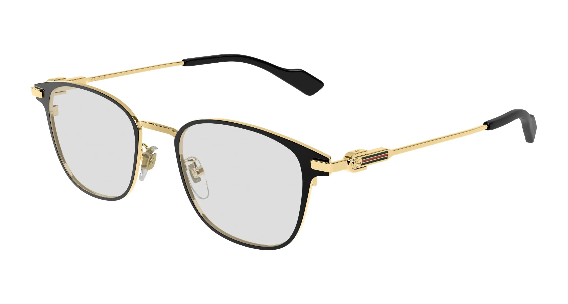 Gucci GG1740OK 001 Montature da vista Titanio Nero Trasparente Rotonda - immagine 1