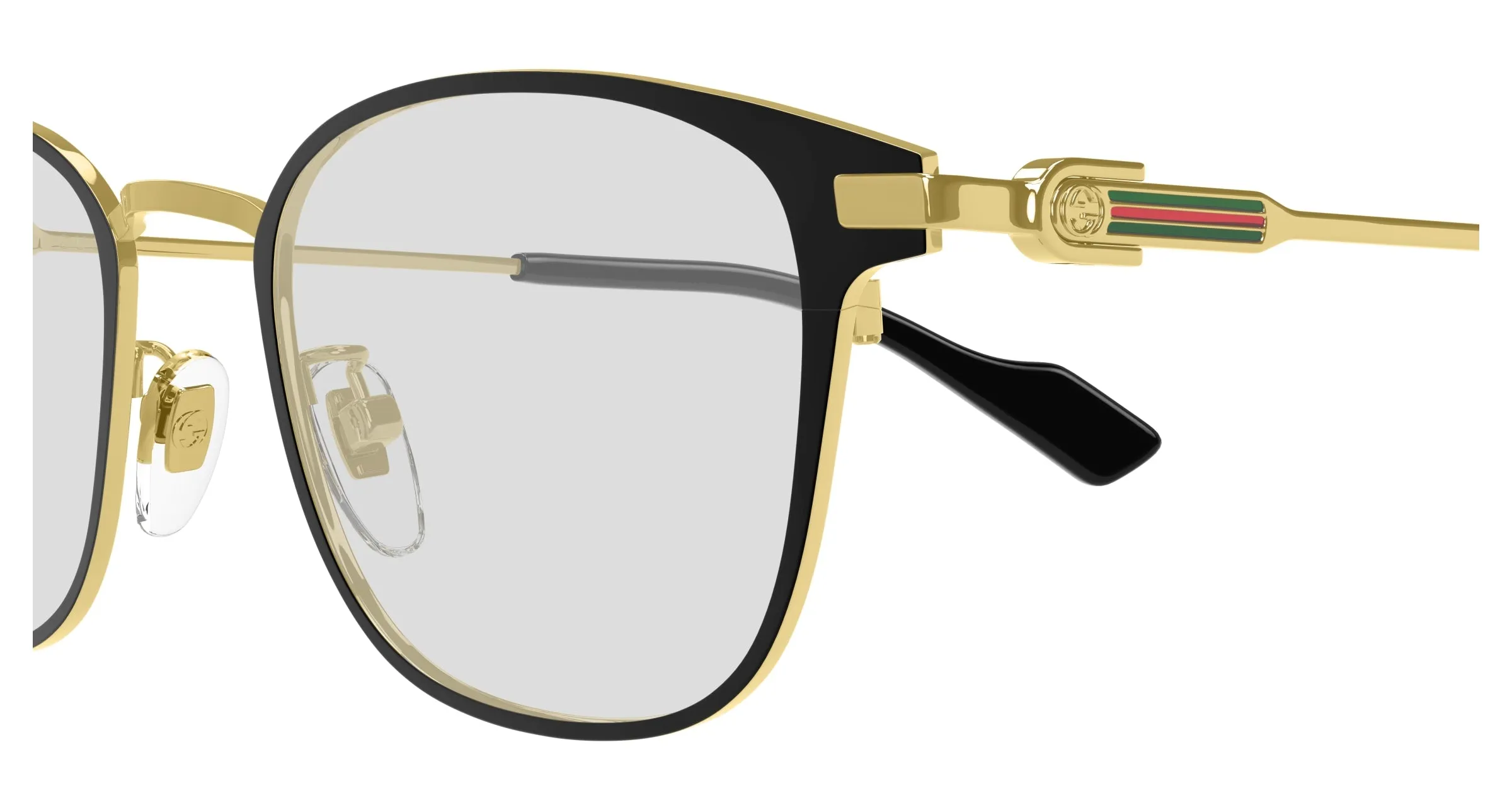 Gucci GG1740OK 001 Montature da vista Titanio Nero Trasparente Rotonda - immagine 3