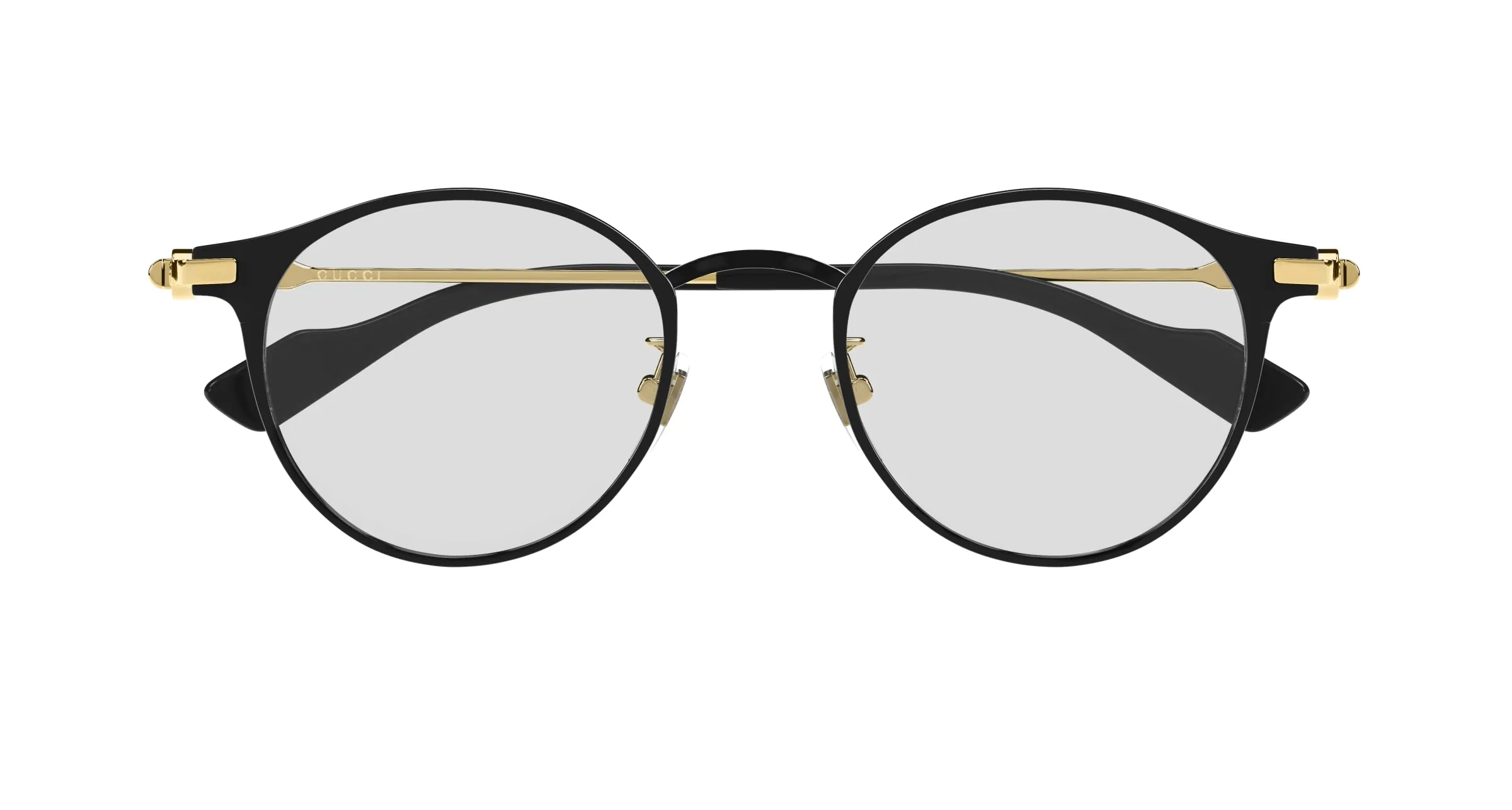 Gucci GG1739OK 001 Montature da vista Titanio Nero Trasparente Rotonda - immagine 2