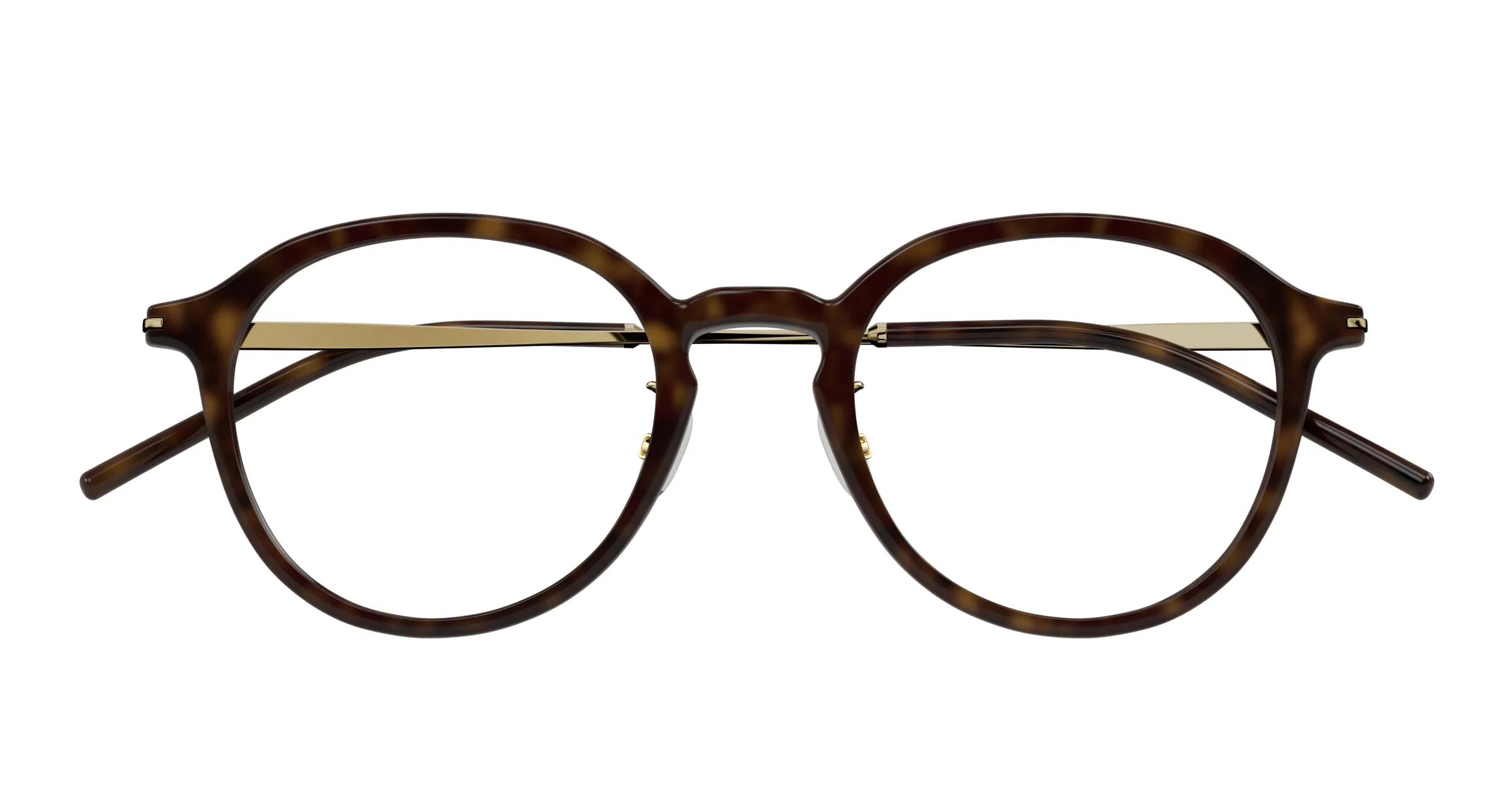 Gucci GG1734OK 002 Montature da vista Acetato Havana Trasparente Rotonda - immagine 2