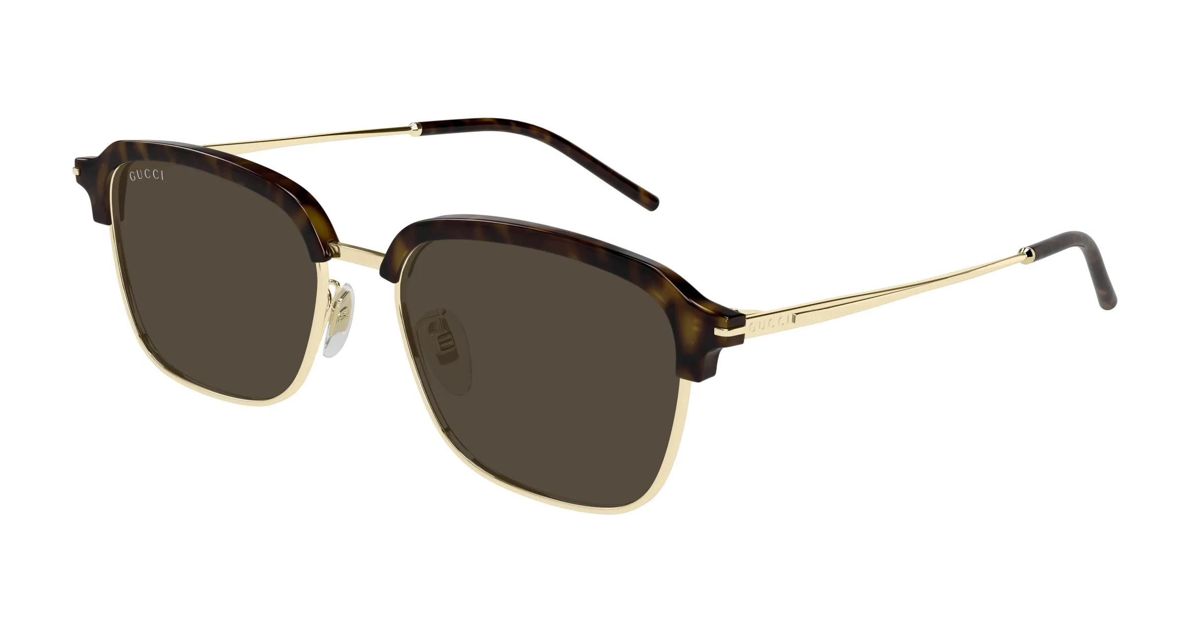 Gucci GG1733SK 002 Occhiali da sole Metallo Oro Marrone Rotonda - immagine 1