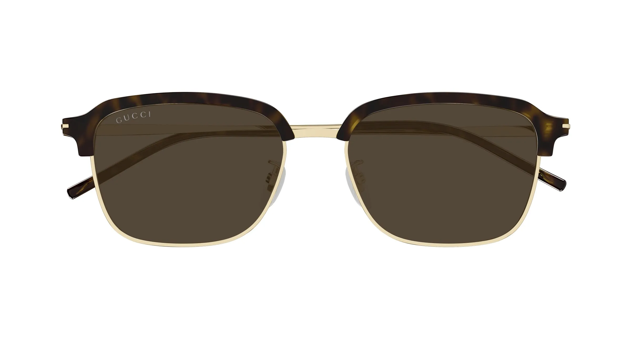 Gucci GG1733SK 002 Occhiali da sole Metallo Oro Marrone Rotonda - immagine 2