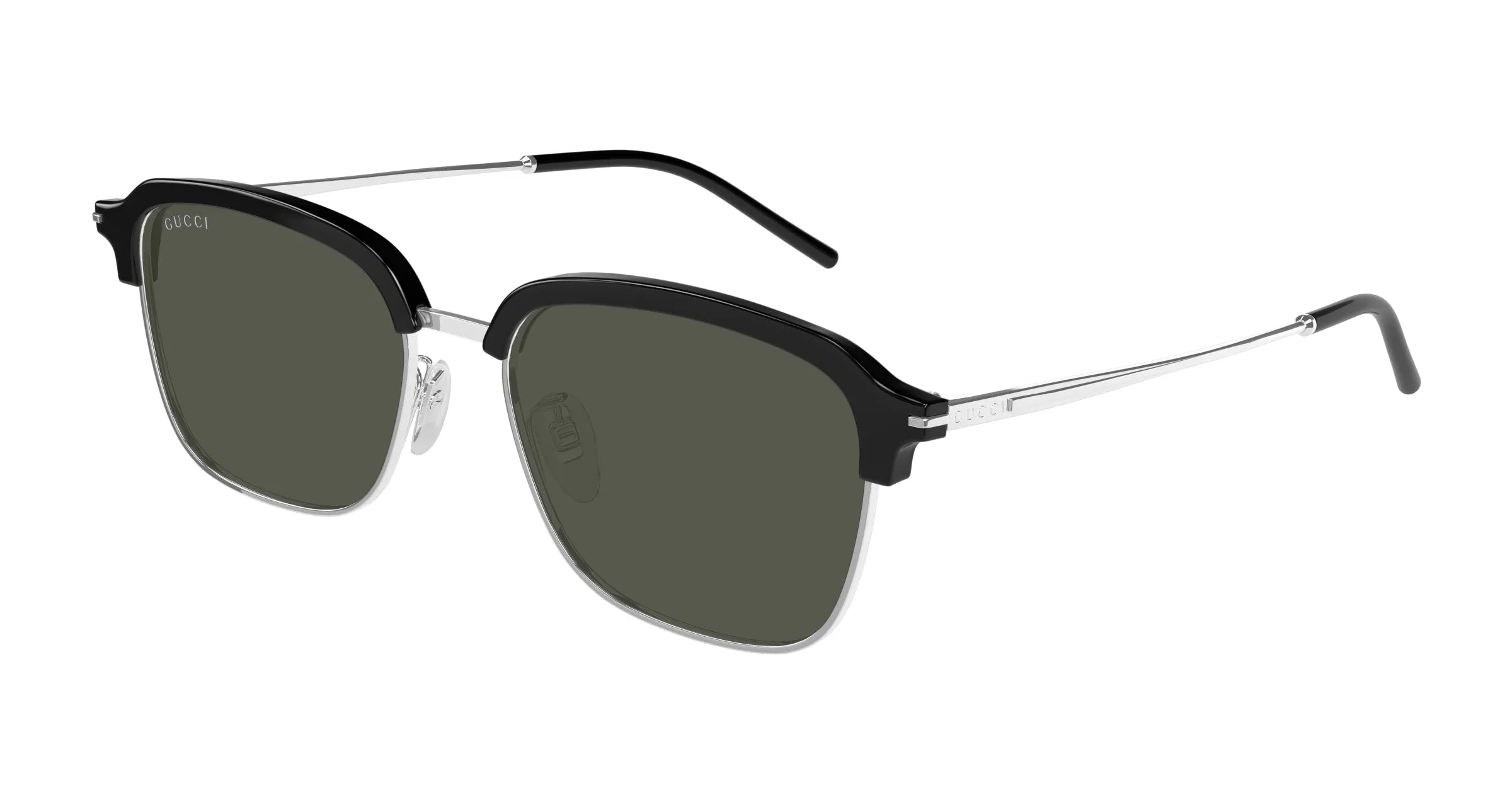 Gucci GG1733SK 001 Occhiali da sole Metallo Argento Grigio Rotonda - immagine 1