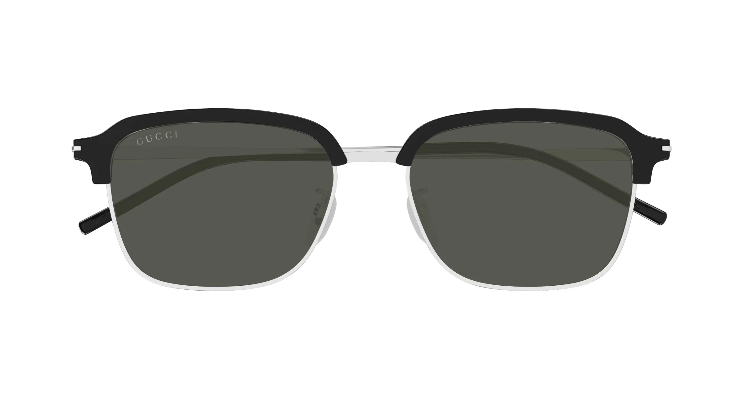 Gucci GG1733SK 001 Occhiali da sole Metallo Argento Grigio Rotonda - immagine 2