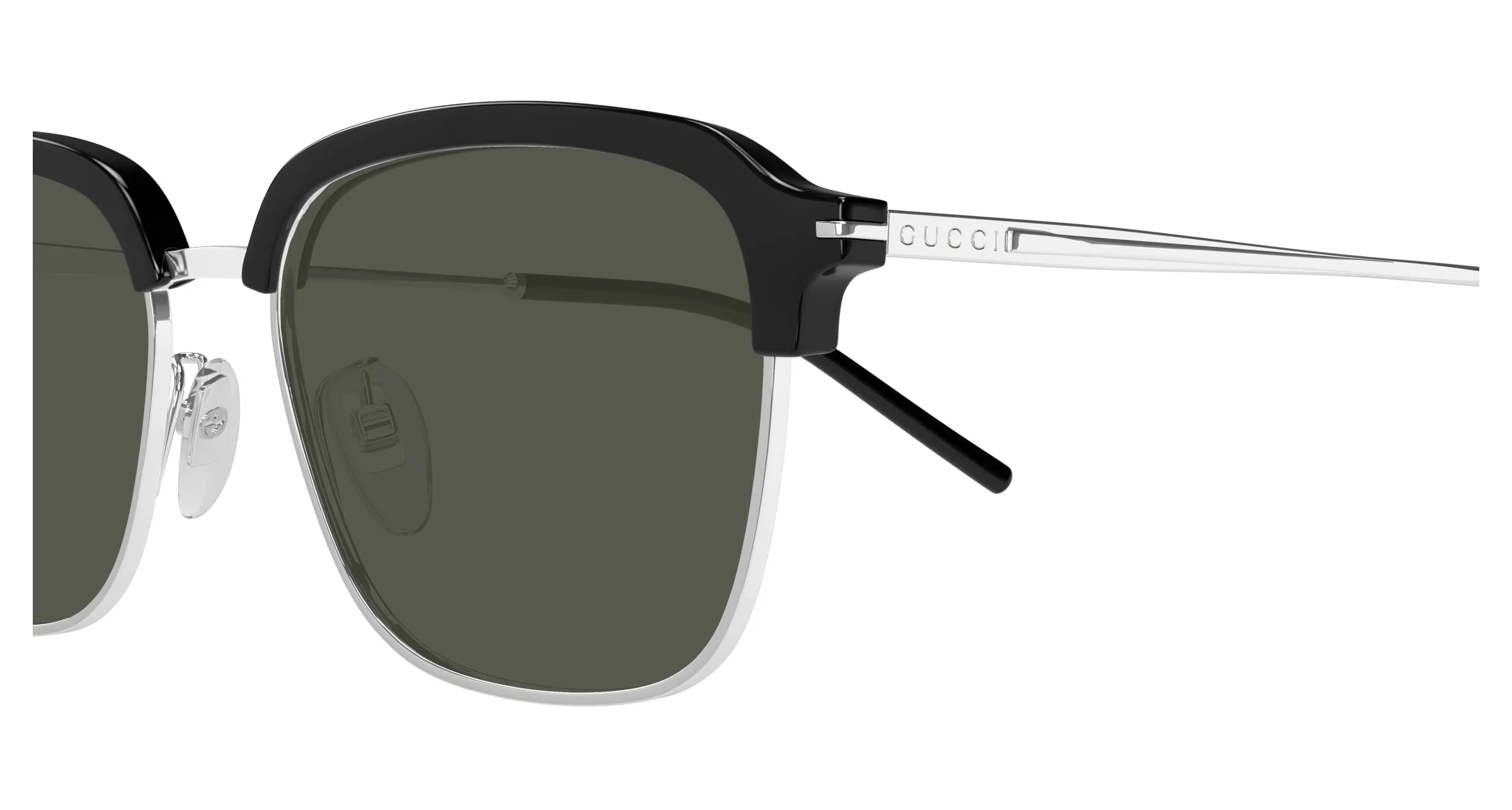 Gucci GG1733SK 001 Occhiali da sole Metallo Argento Grigio Rotonda - immagine 3