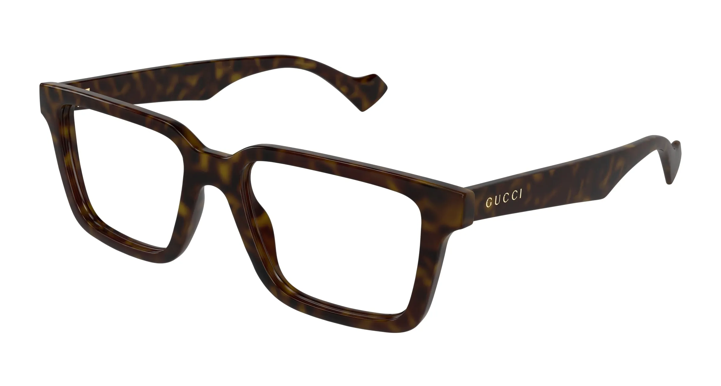 Gucci GG1729O 006 Montature da vista Iniettato Havana Trasparente Squadrata - immagine 1