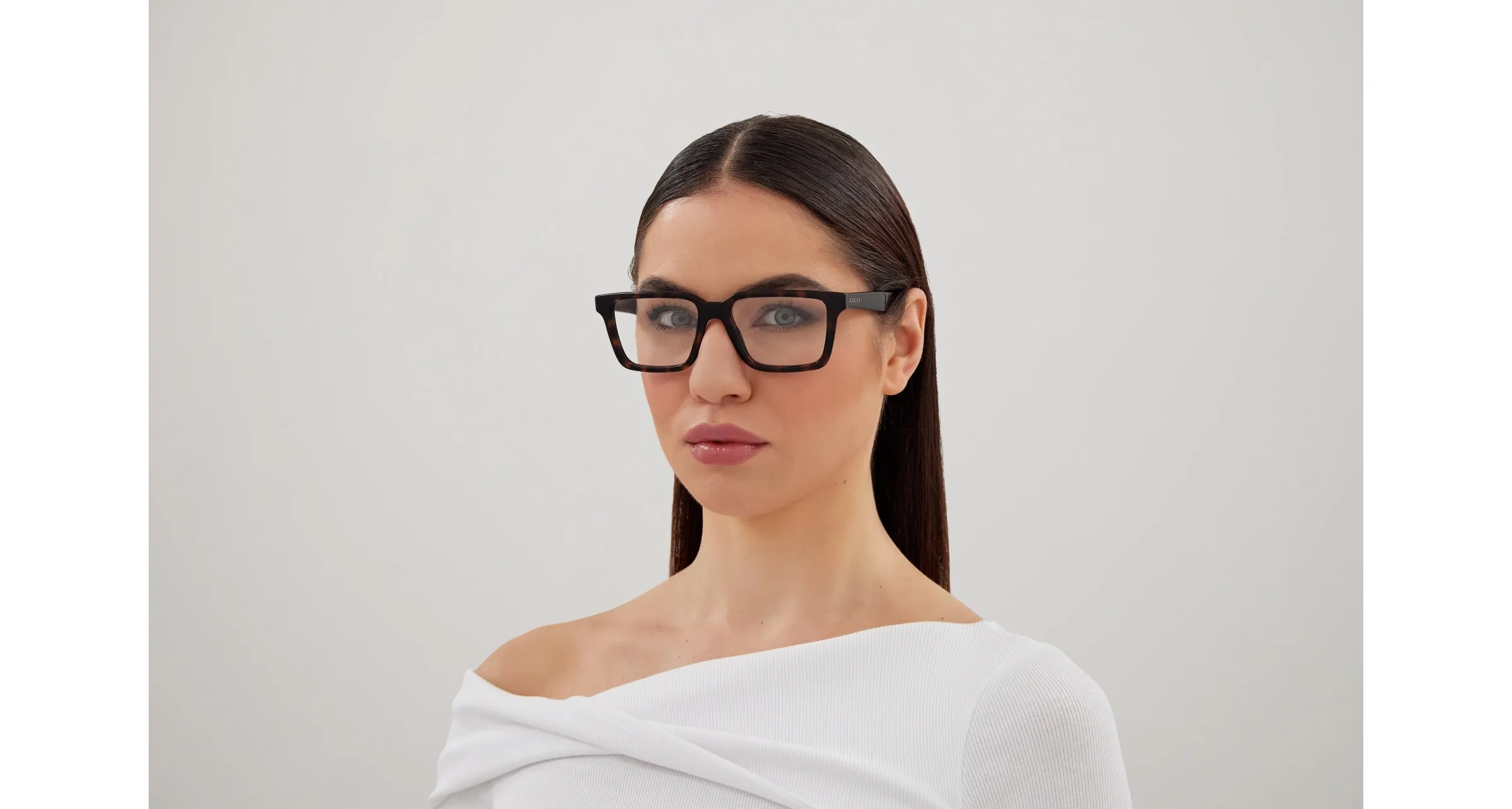Gucci GG1729O 006 Montature da vista Iniettato Havana Trasparente Squadrata - immagine 4