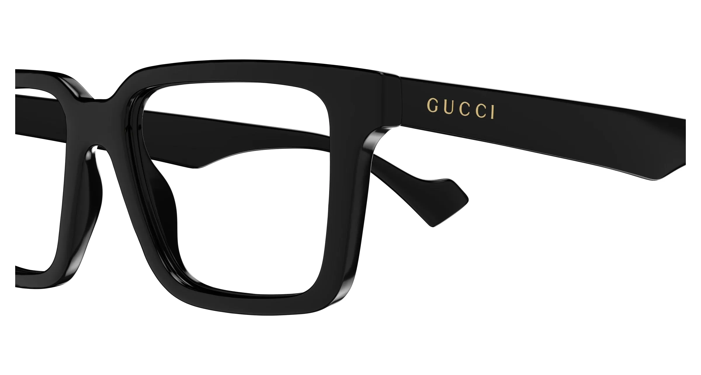 Gucci GG1729O 005 Montature da vista Iniettato Nero Trasparente Squadrata - immagine 3