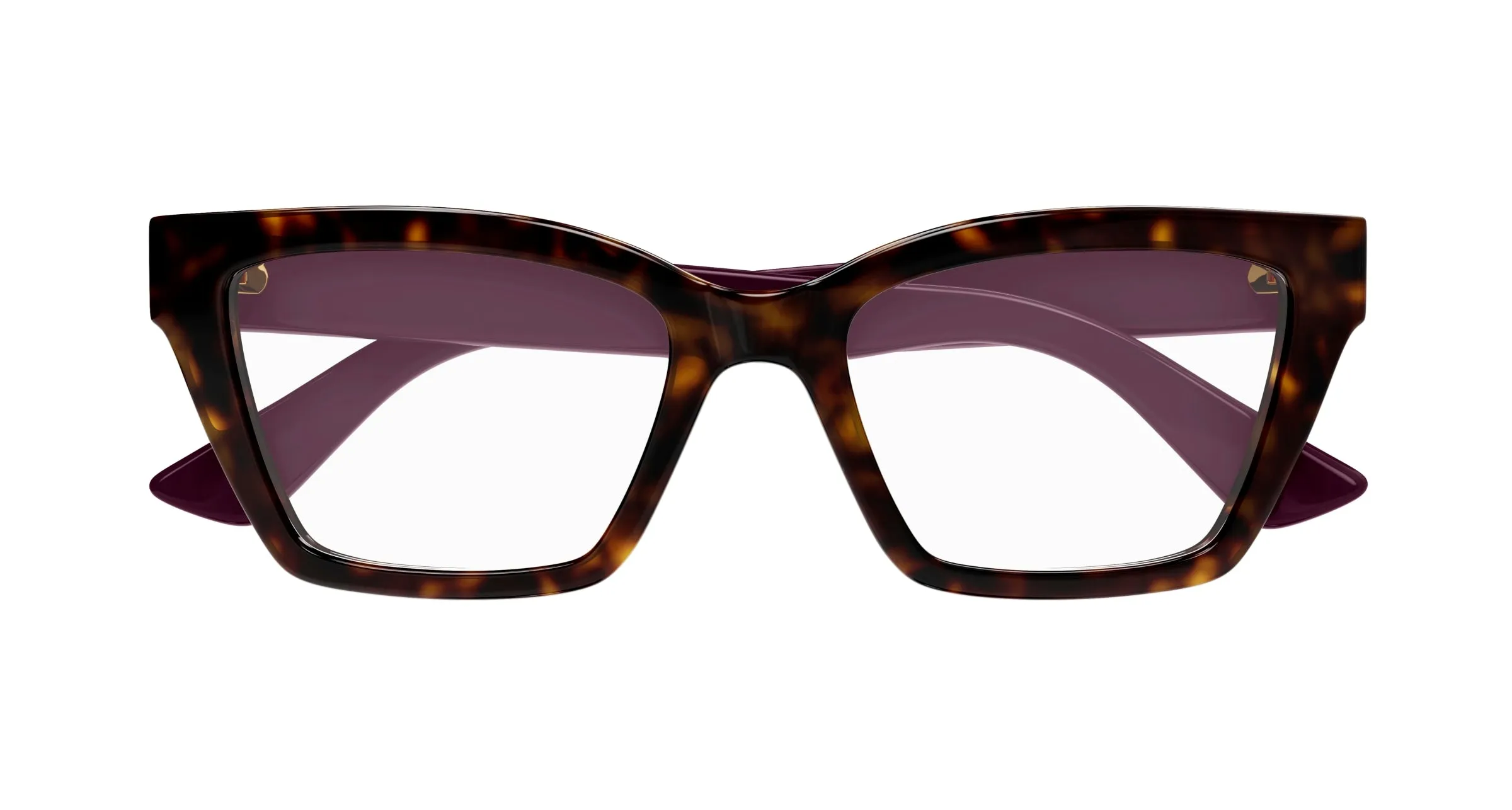 Gucci GG1715O 007 Montature da vista Iniettato Havana Trasparente Cat Eye - immagine 2