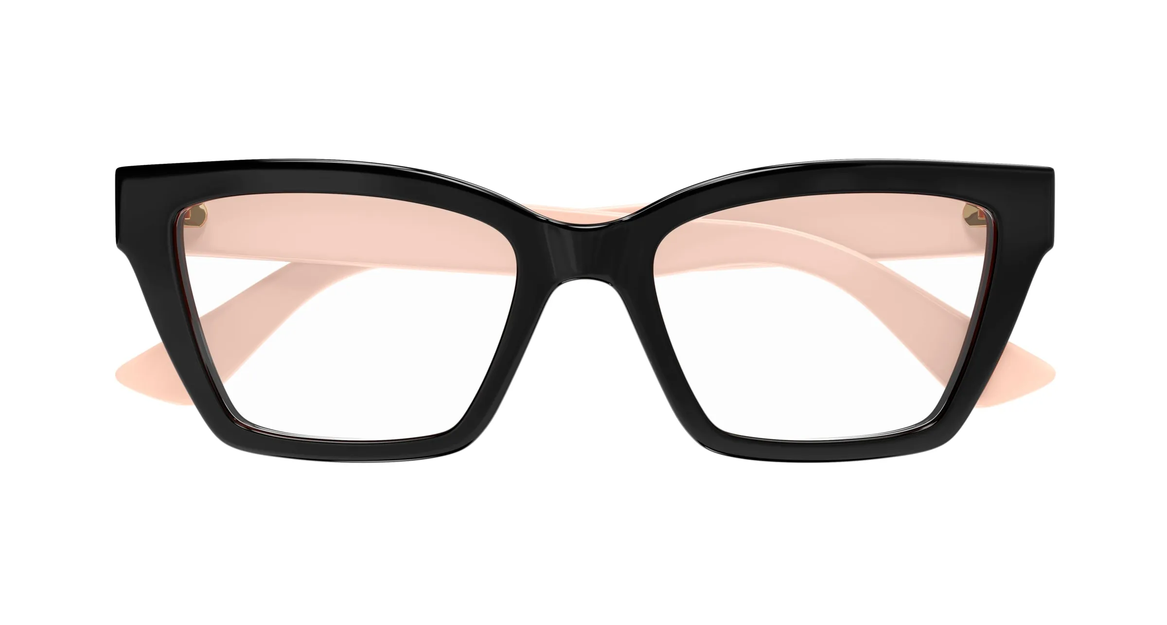 Gucci GG1715O 006 Montature da vista Iniettato Nero Trasparente Cat Eye - immagine 2