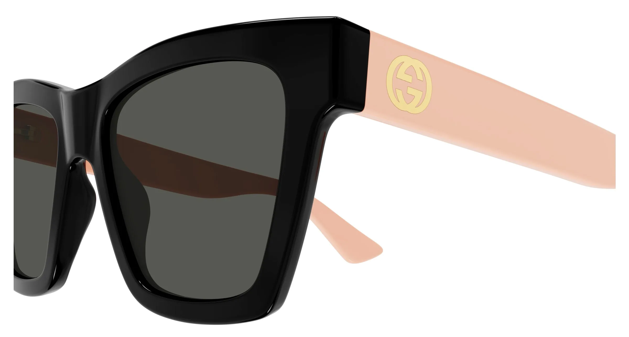 Gucci GG1714S 006 Occhiali da sole Iniettato Nero Grigio Cat Eye - immagine 3