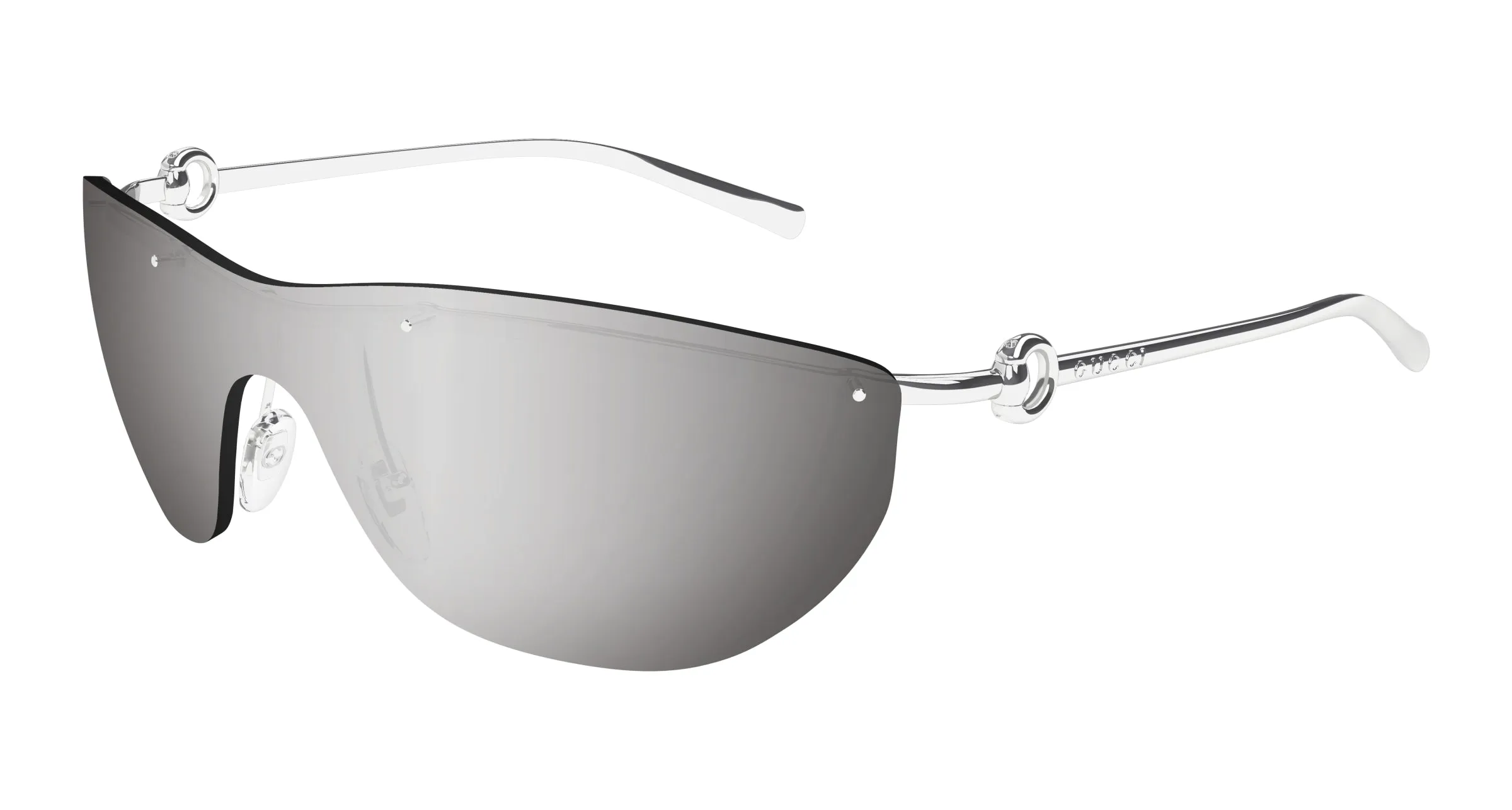 Gucci GG1700S 002 Occhiali da sole Metallo Argento Argento Maschera - immagine 1