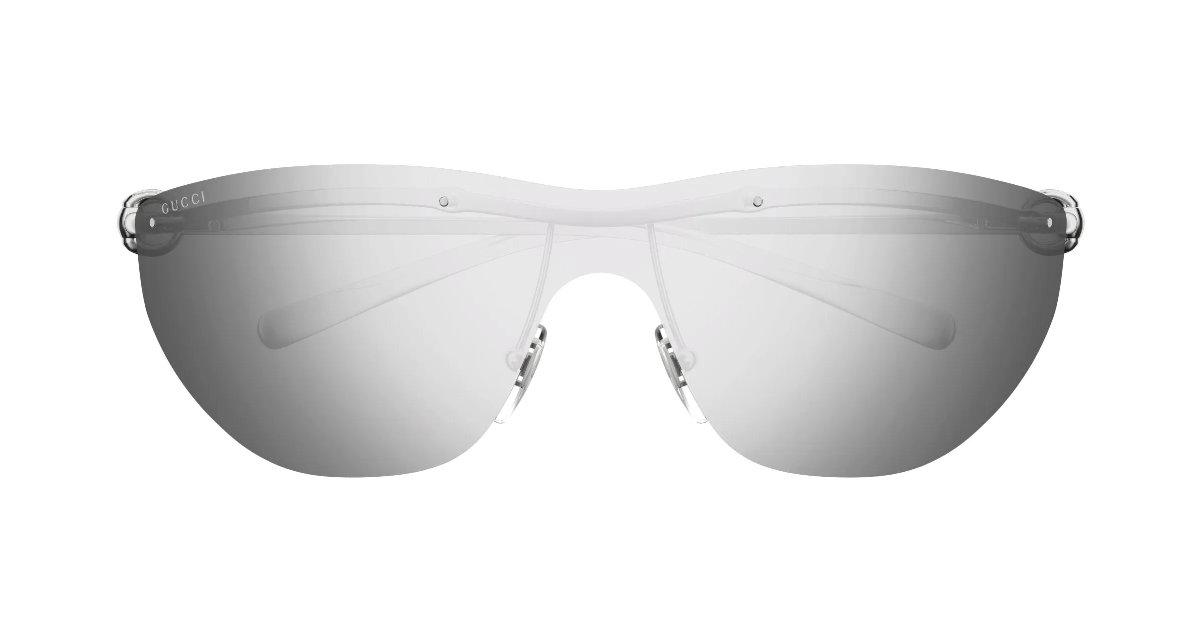 Gucci GG1700S 002 Occhiali da sole Metallo Argento Argento Maschera - immagine 2