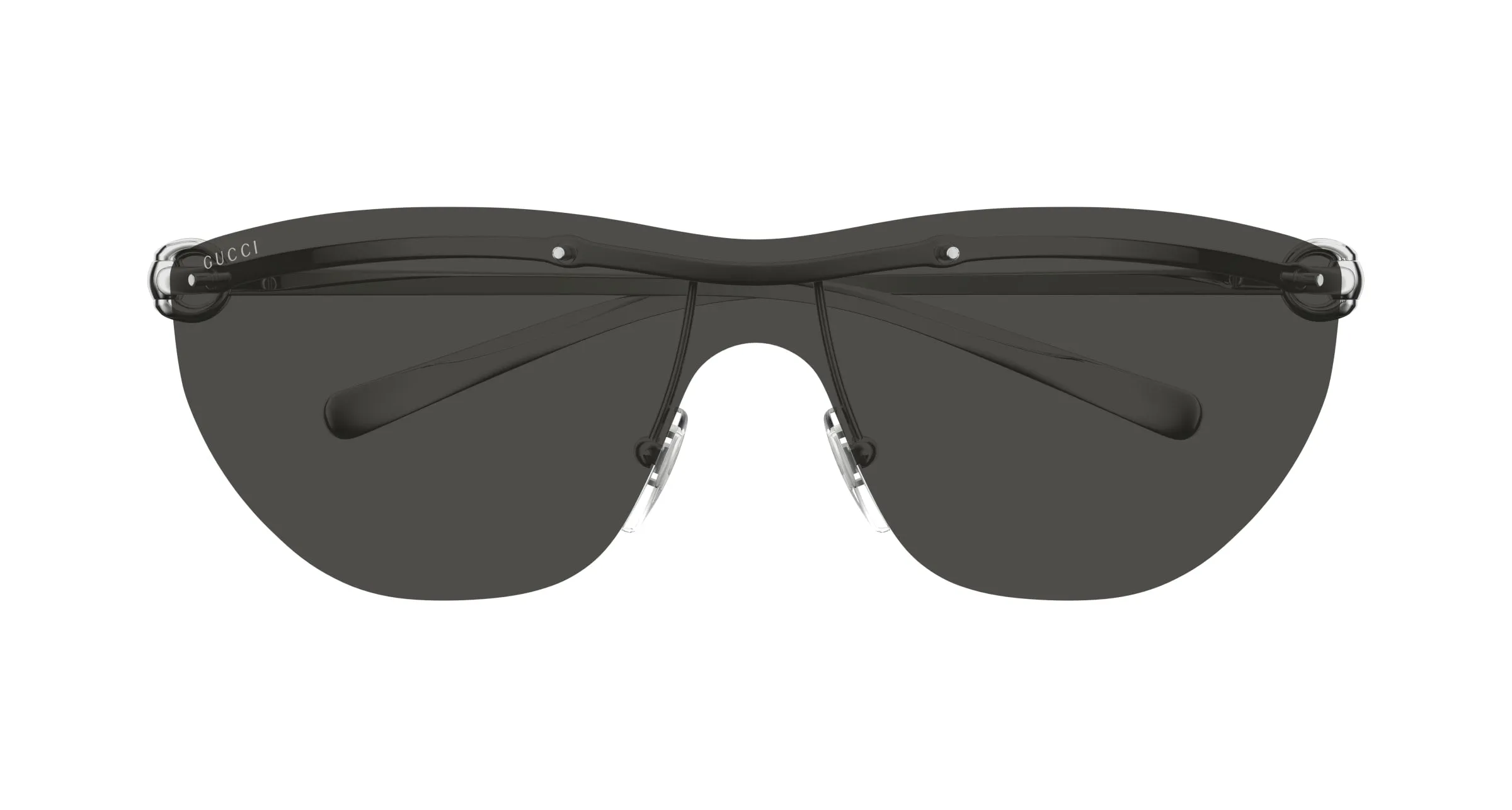 Gucci GG1700S 001 Occhiali da sole Metallo Argento Grigio Maschera - immagine 2