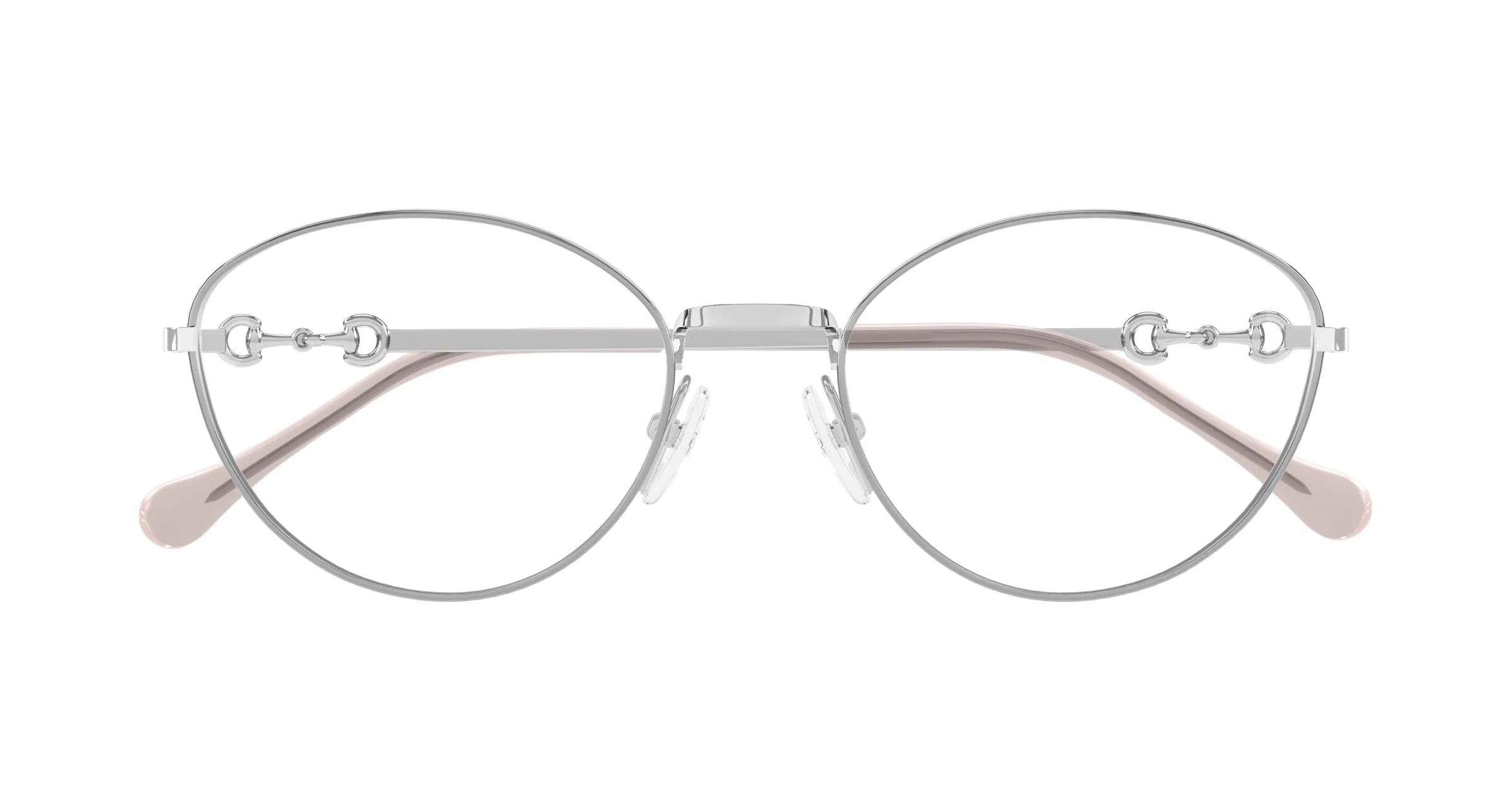 Gucci GG1699O 004 Montature da vista Metallo Argento Trasparente Cat Eye - immagine 2