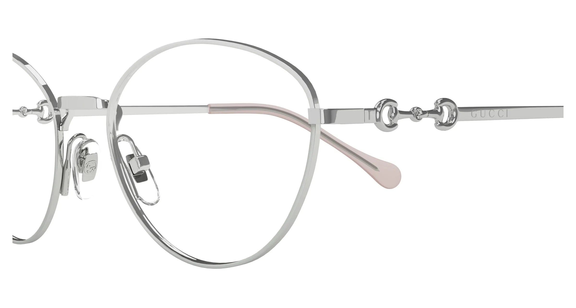 Gucci GG1699O 004 Montature da vista Metallo Argento Trasparente Cat Eye - immagine 3