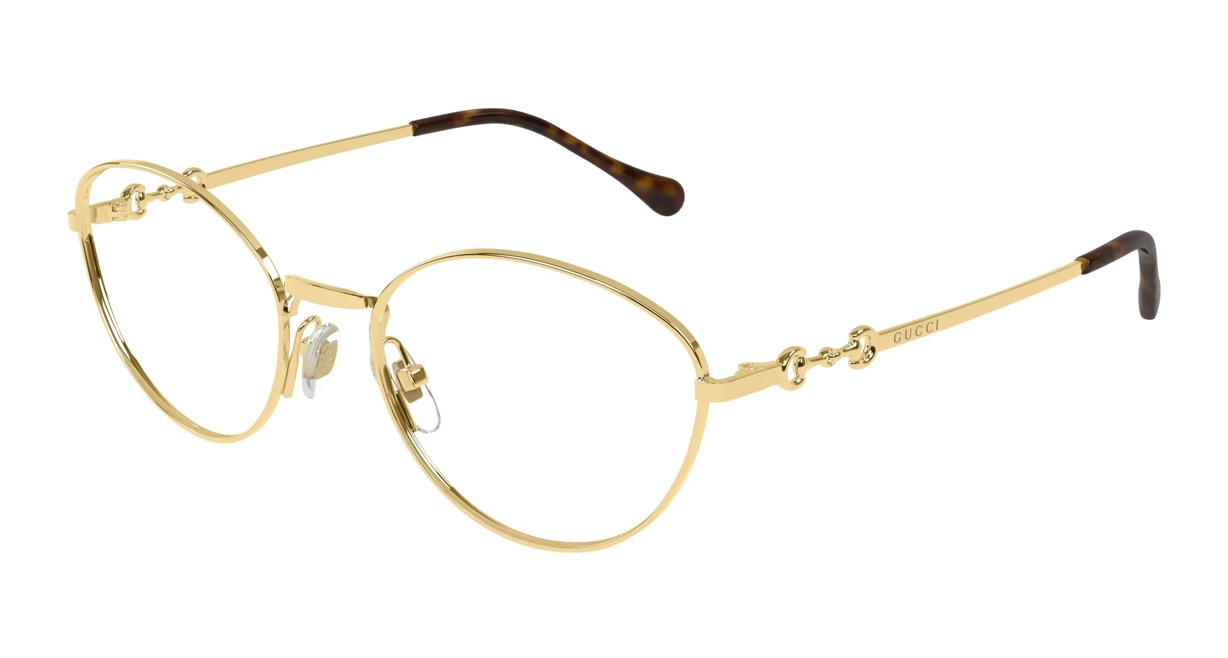 Gucci GG1699O 001 Montature da vista Metallo Oro Trasparente Cat Eye - immagine 1