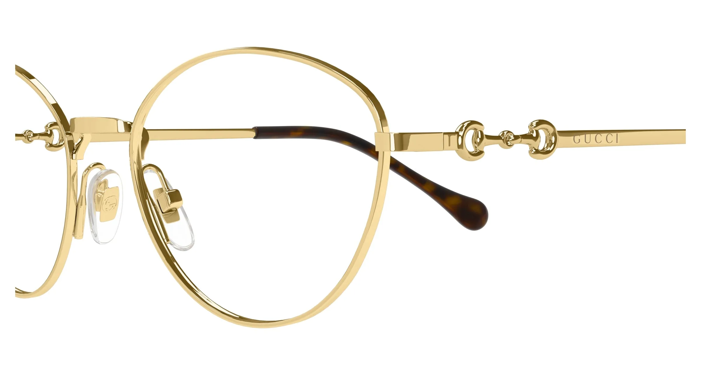 Gucci GG1699O 001 Montature da vista Metallo Oro Trasparente Cat Eye - immagine 3