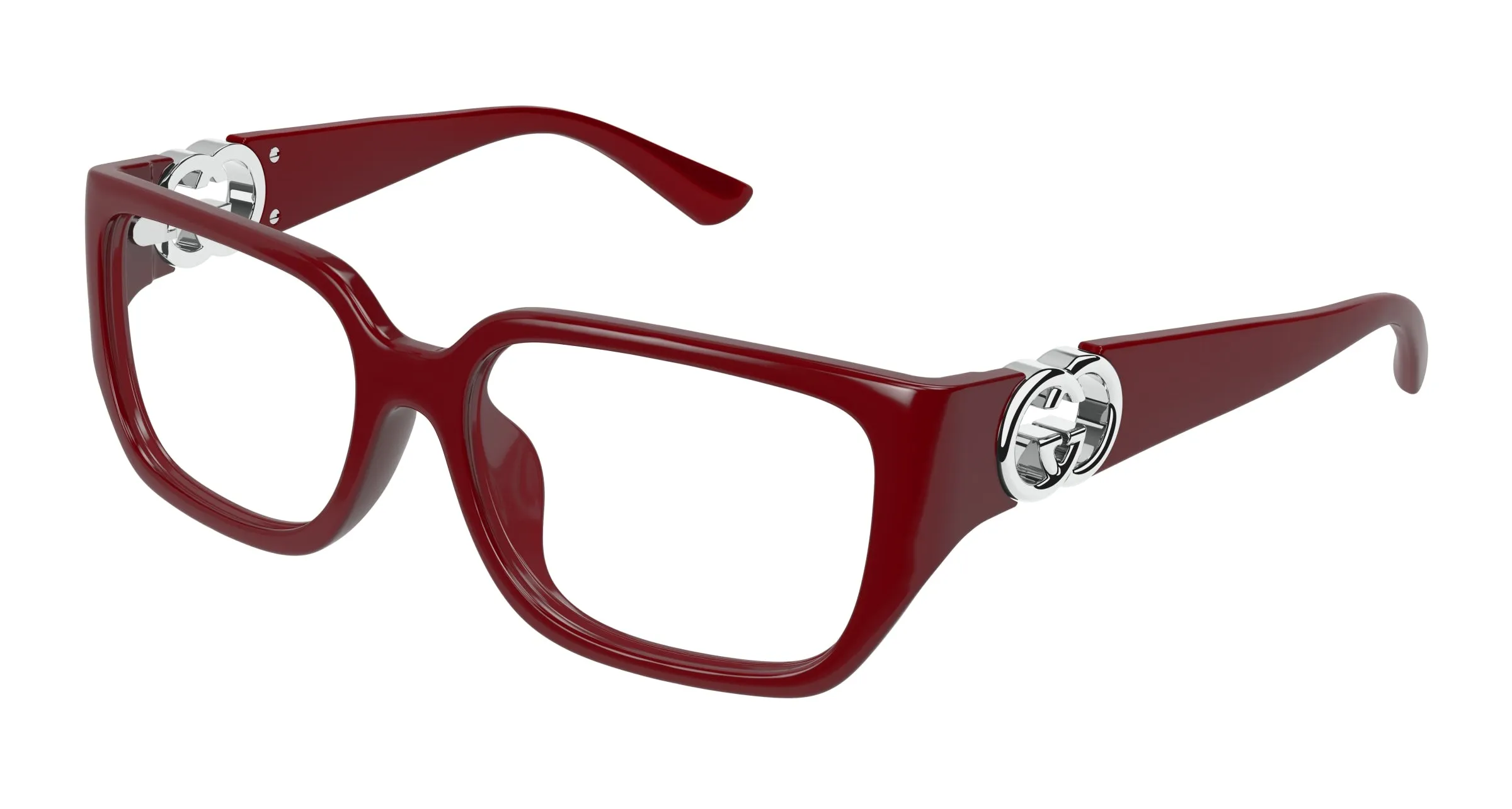 Gucci GG1694OA 003 Montature da vista Iniettato Bordeaux Trasparente Squadrata - immagine 1