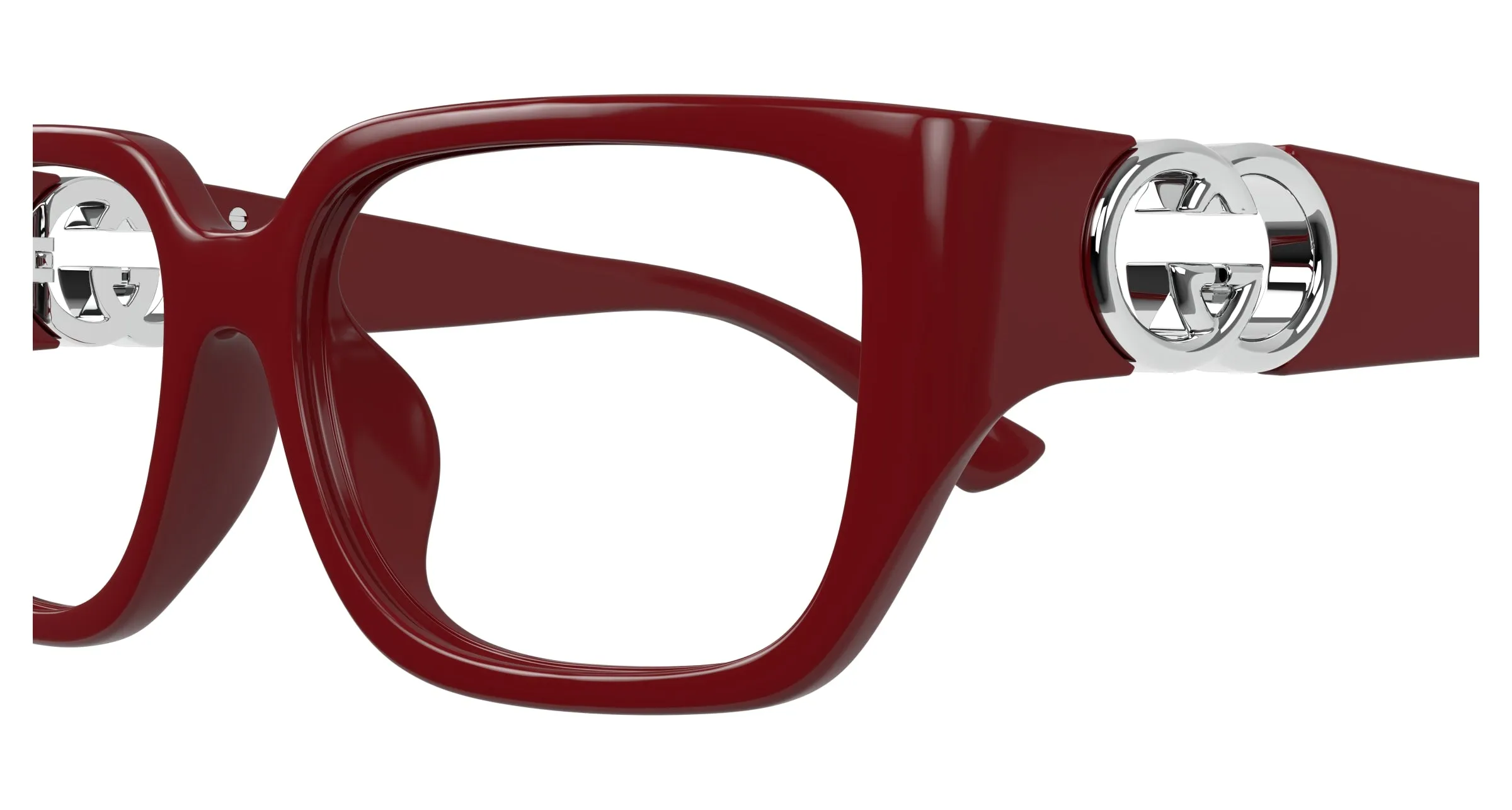Gucci GG1694OA 003 Montature da vista Iniettato Bordeaux Trasparente Squadrata - immagine 3