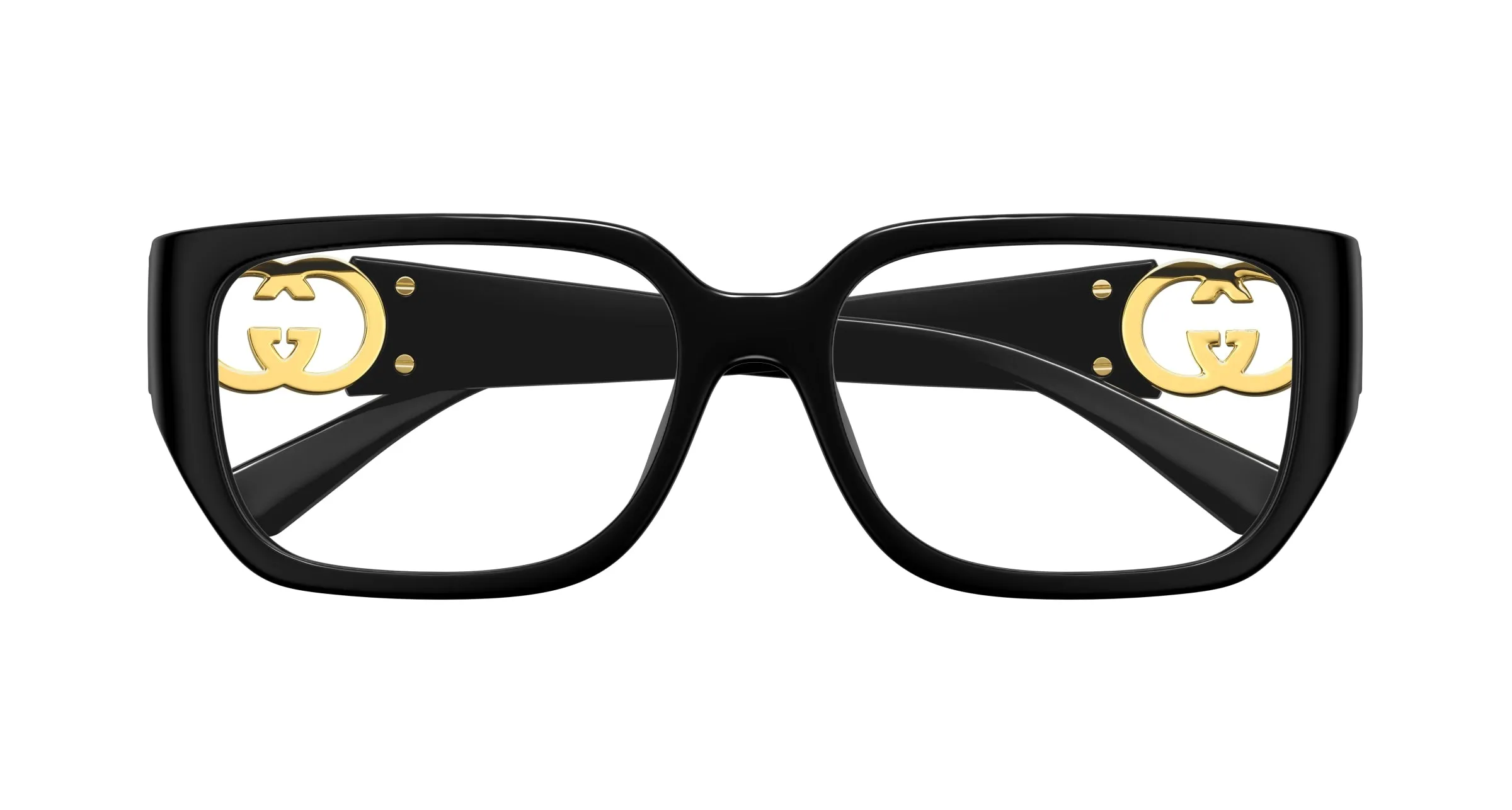 Gucci GG1694OA 001 Montature da vista Iniettato Nero Trasparente Squadrata - immagine 2