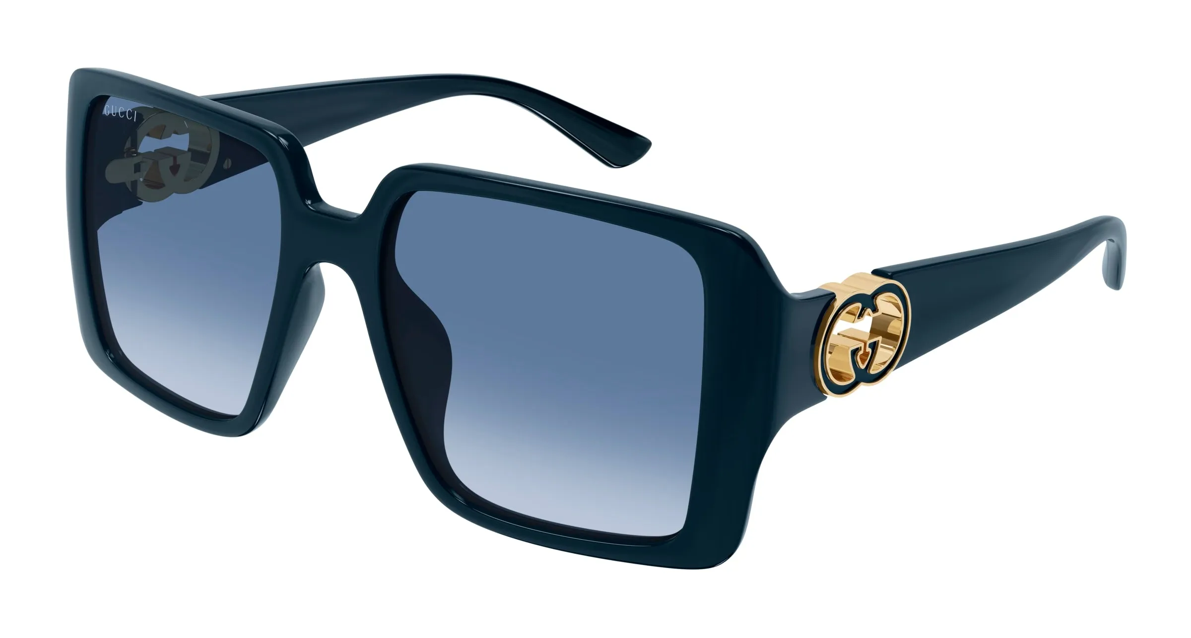 Gucci GG1692SA 007 Occhiali da sole Iniettato Blu Squadrata - immagine 1