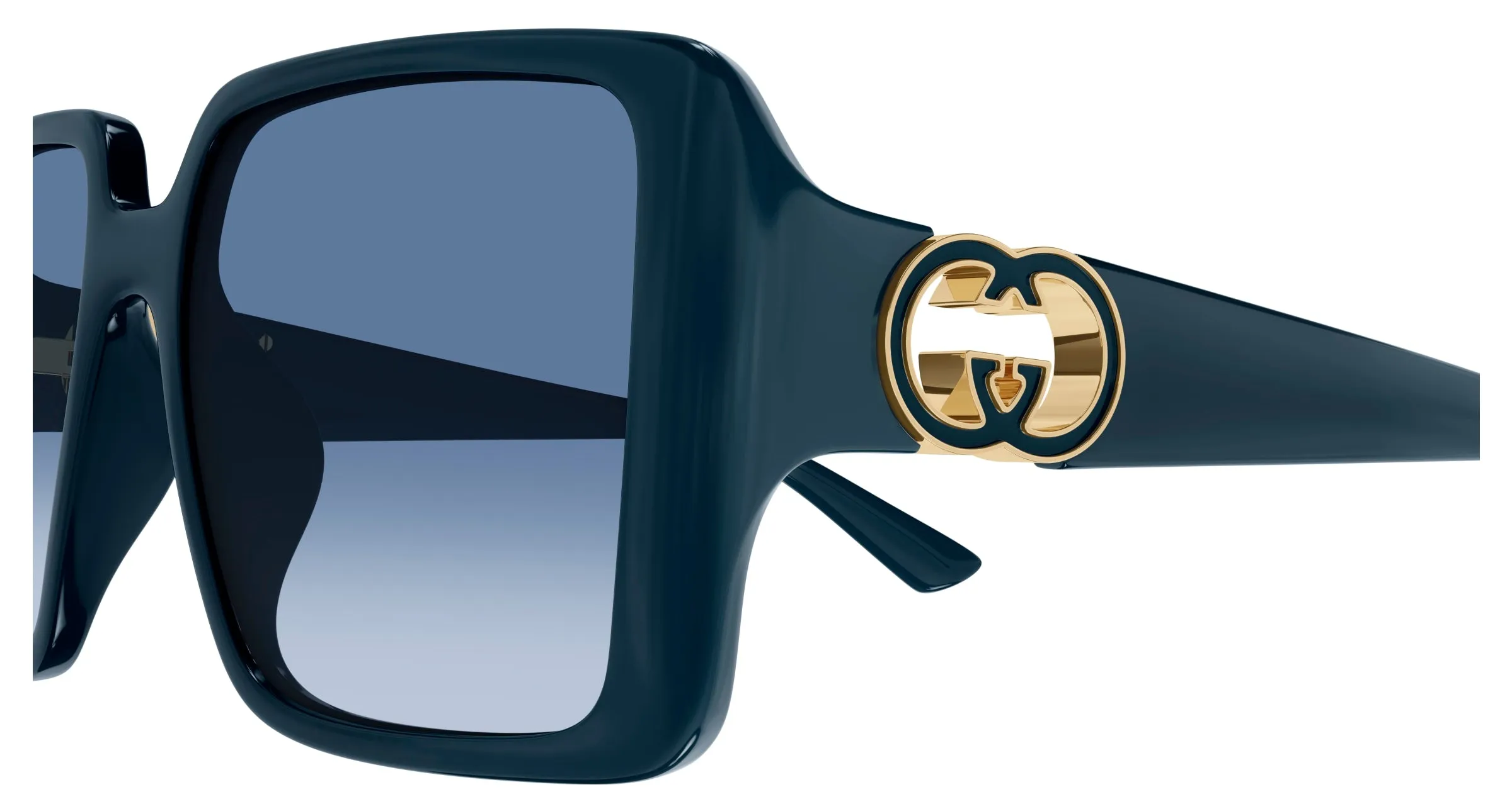 Gucci GG1692SA 007 Occhiali da sole Iniettato Blu Squadrata - immagine 3