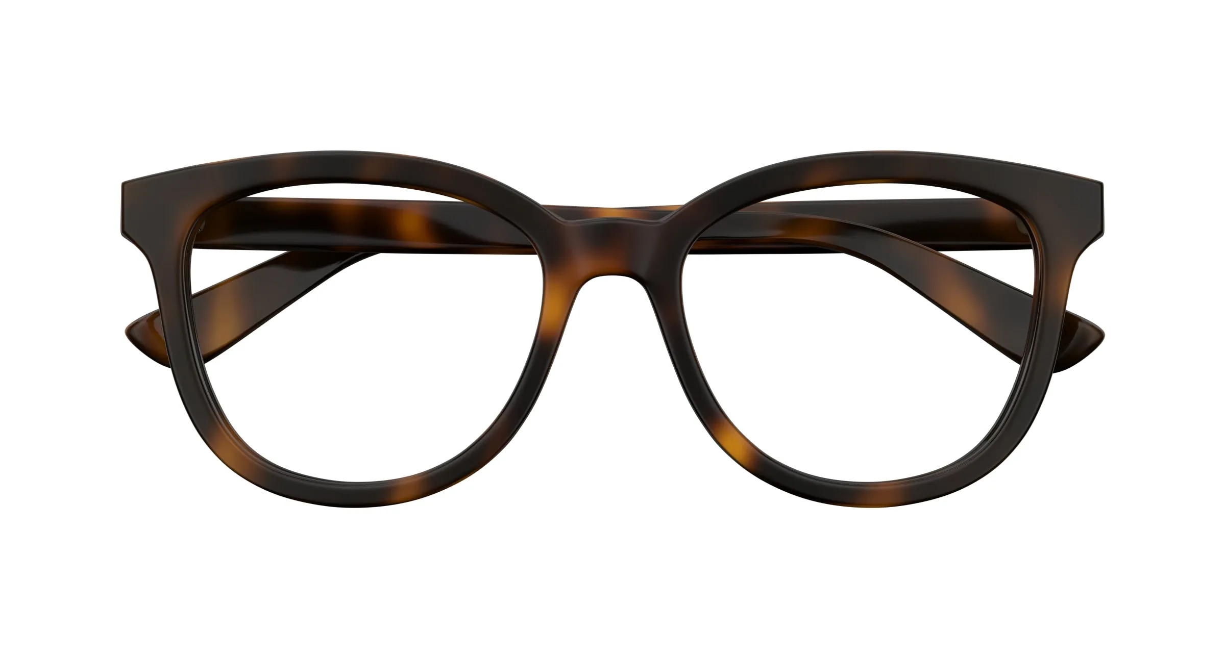 Gucci GG1687O 002 Montature da vista Acetato Havana Trasparente Cat Eye - immagine 2