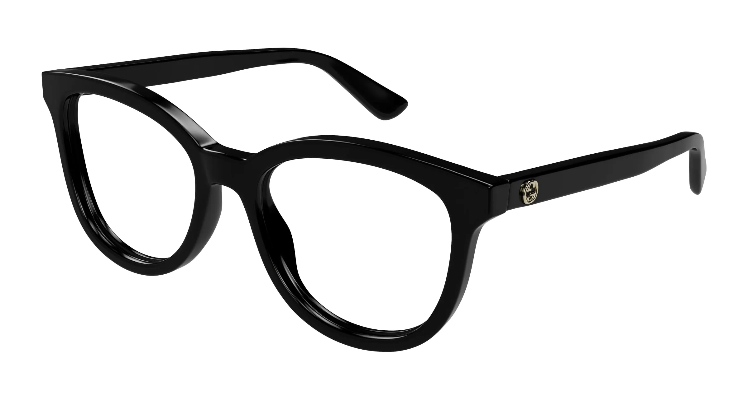 Gucci GG1687O 001 Montature da vista Acetato Nero Trasparente Cat Eye - immagine 1