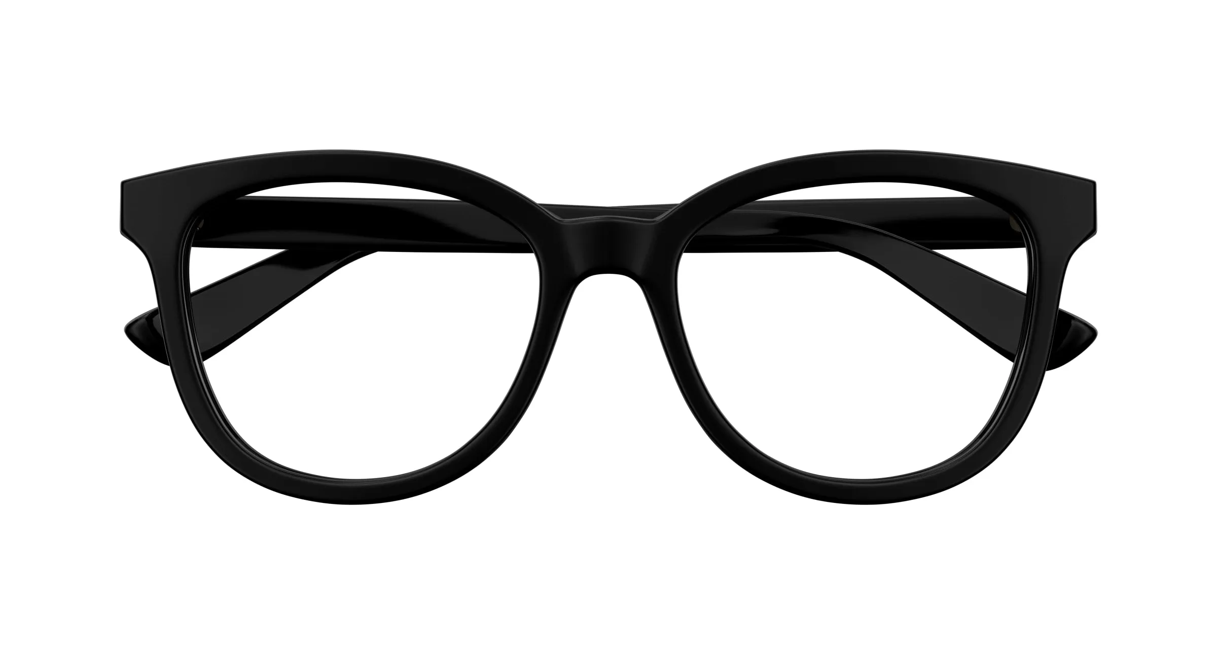 Gucci GG1687O 001 Montature da vista Acetato Nero Trasparente Cat Eye - immagine 2