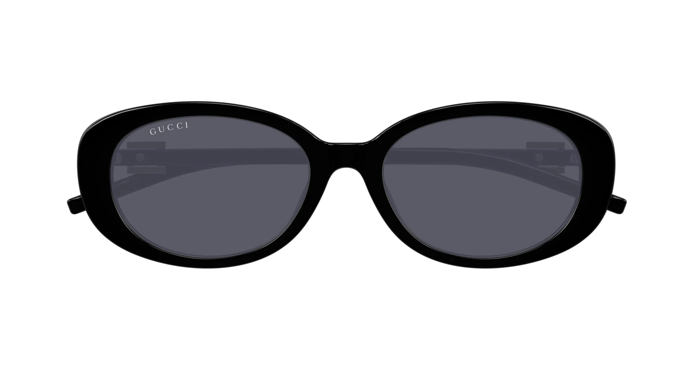 Gucci GG1684SA 001 Occhiali da sole Iniettato Nero Grigio Rotonda - immagine 2