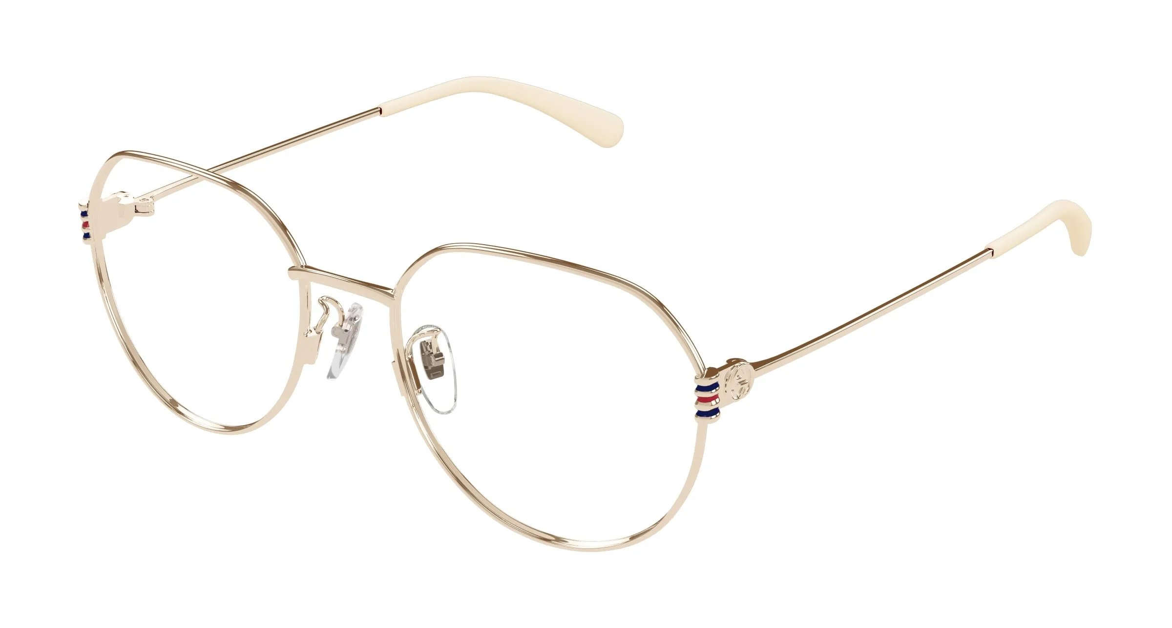 Gucci GG1675OK 004 Montature da vista Metallo Oro Trasparente Rotonda - immagine 1