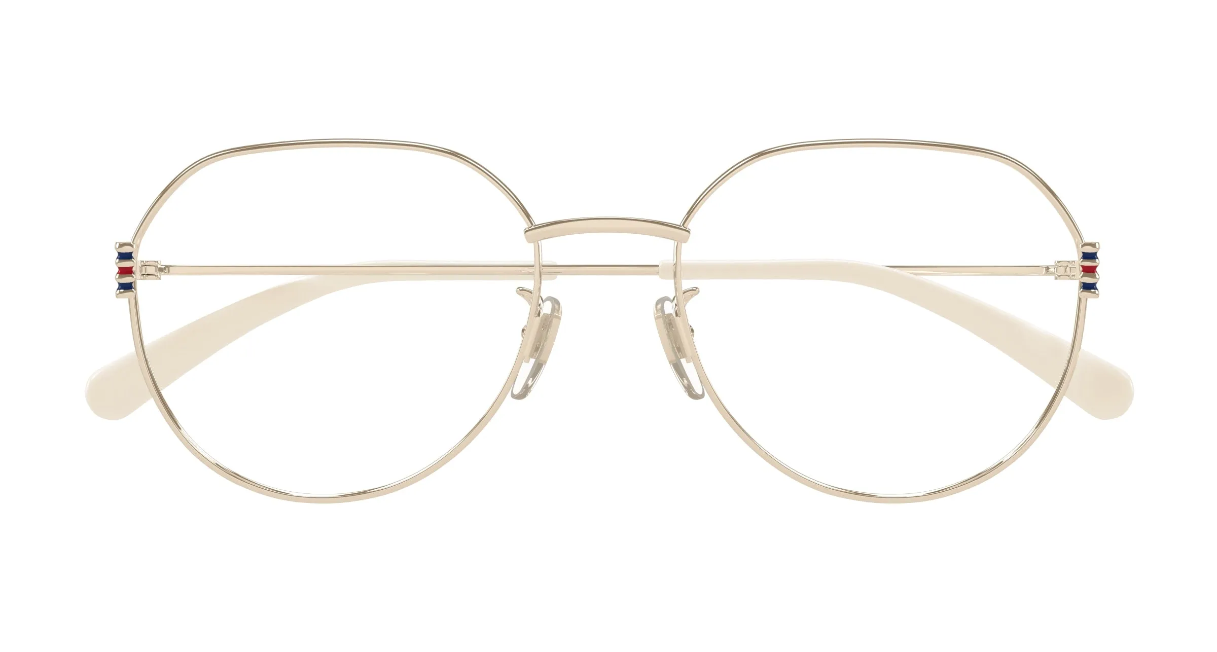 Gucci GG1675OK 004 Montature da vista Metallo Oro Trasparente Rotonda - immagine 2