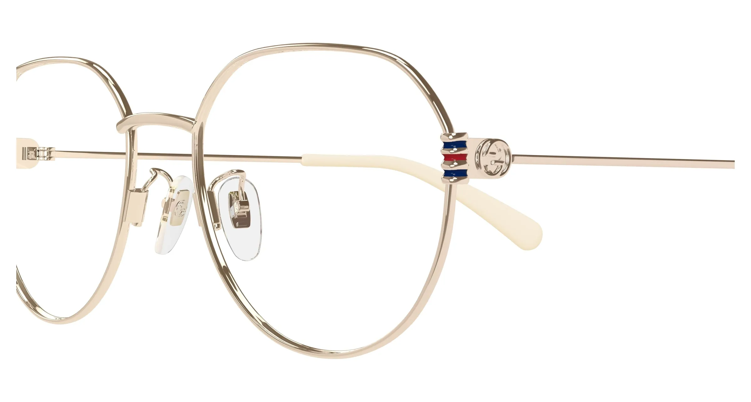 Gucci GG1675OK 004 Montature da vista Metallo Oro Trasparente Rotonda - immagine 3
