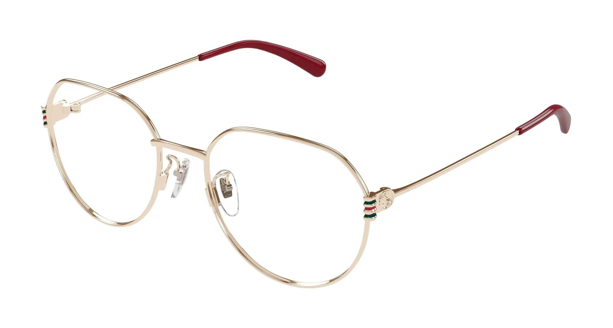 Gucci GG1675OK 003 Montature da vista Metallo Oro Trasparente Rotonda - immagine 1