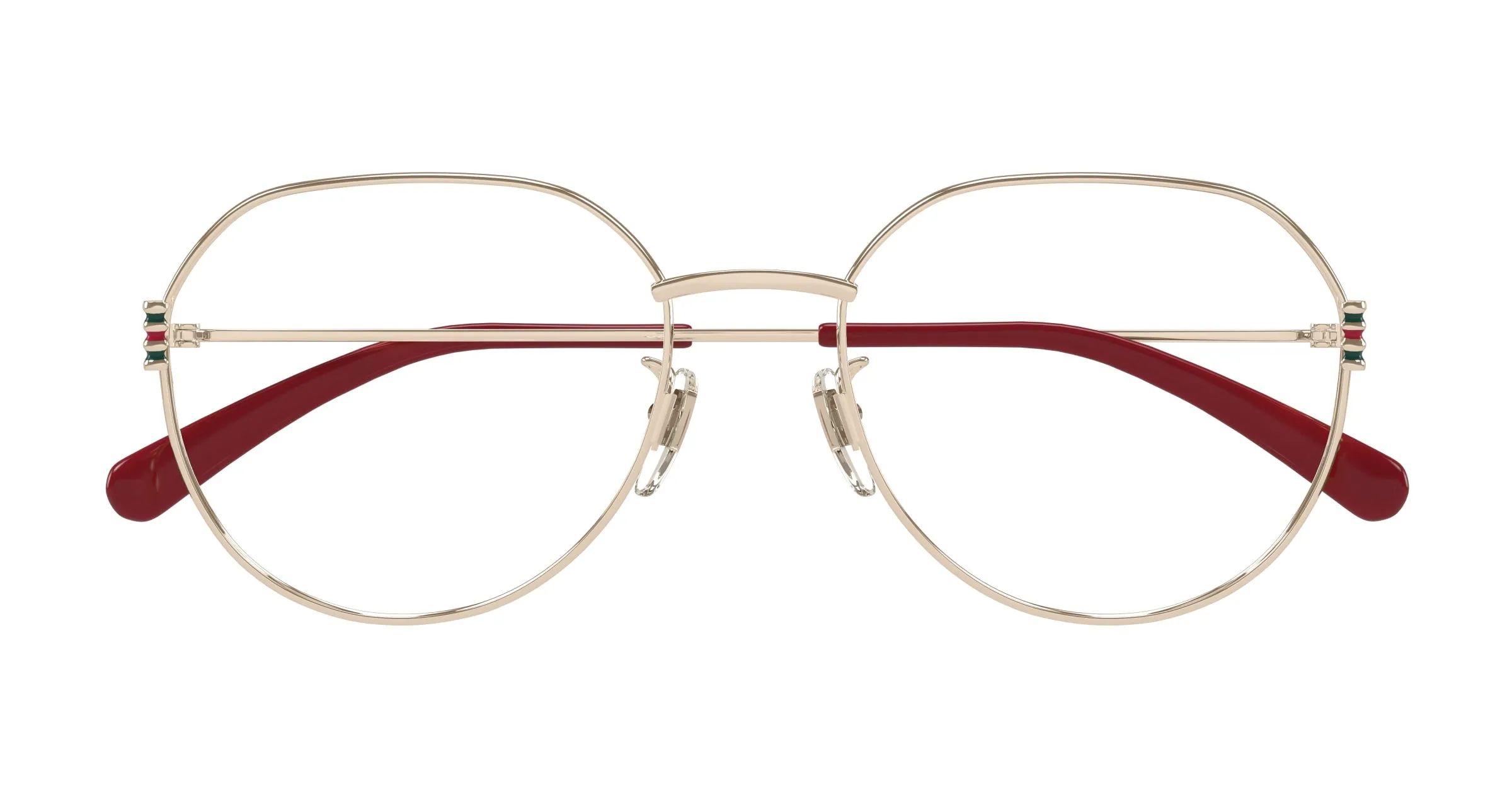 Gucci GG1675OK 003 Montature da vista Metallo Oro Trasparente Rotonda - immagine 2
