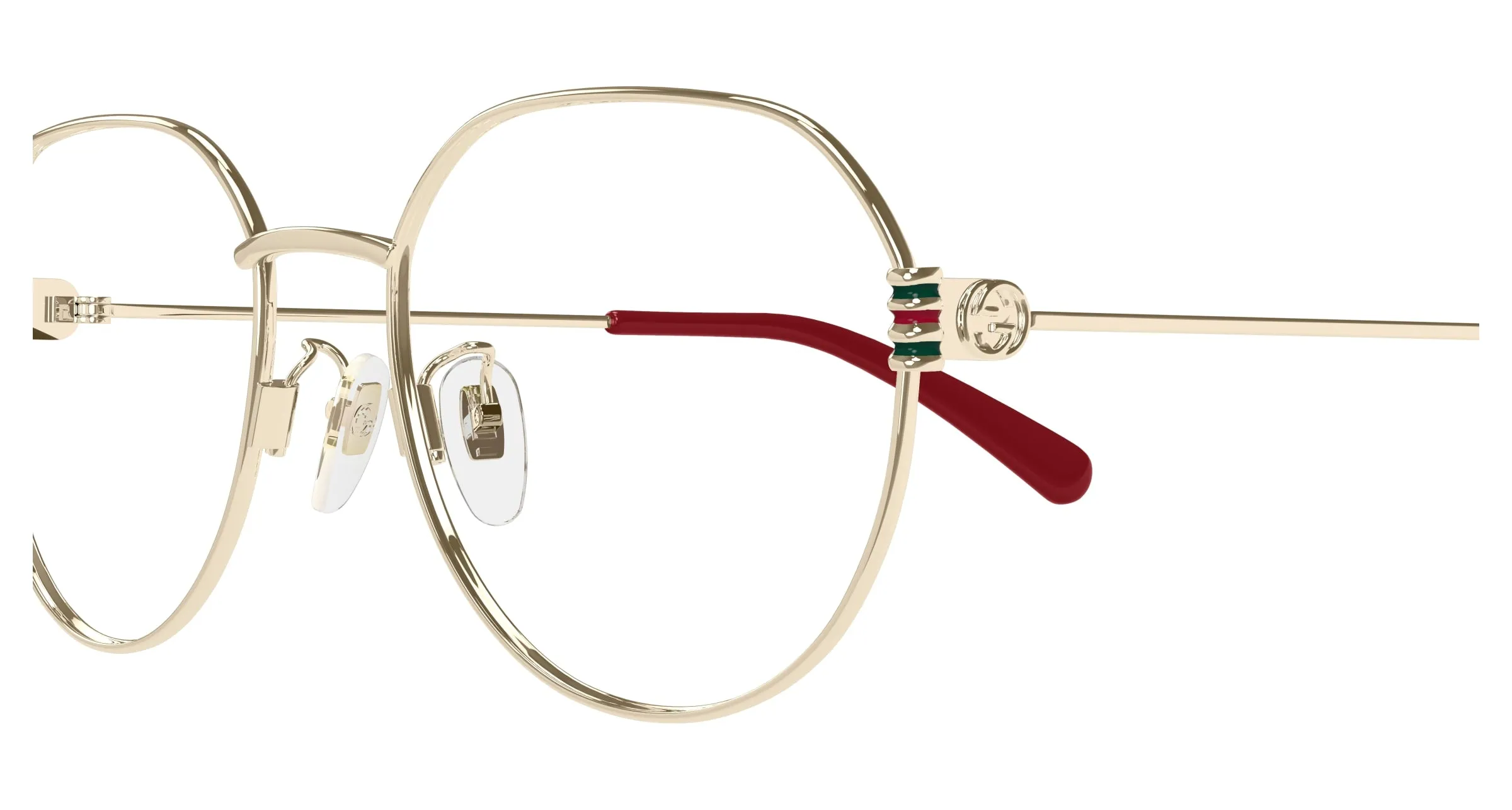 Gucci GG1675OK 003 Montature da vista Metallo Oro Trasparente Rotonda - immagine 3