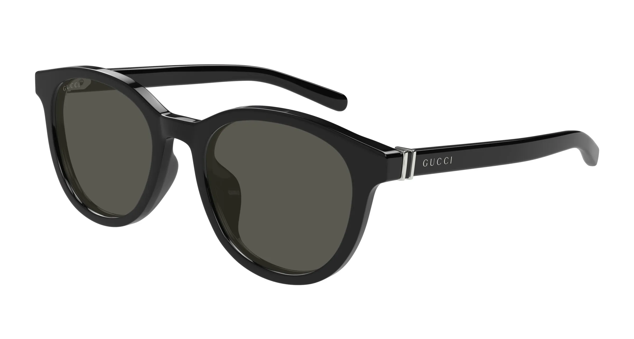 Gucci GG1674SK 001 Occhiali da sole Acetato Nero Grigio Rotonda - immagine 1
